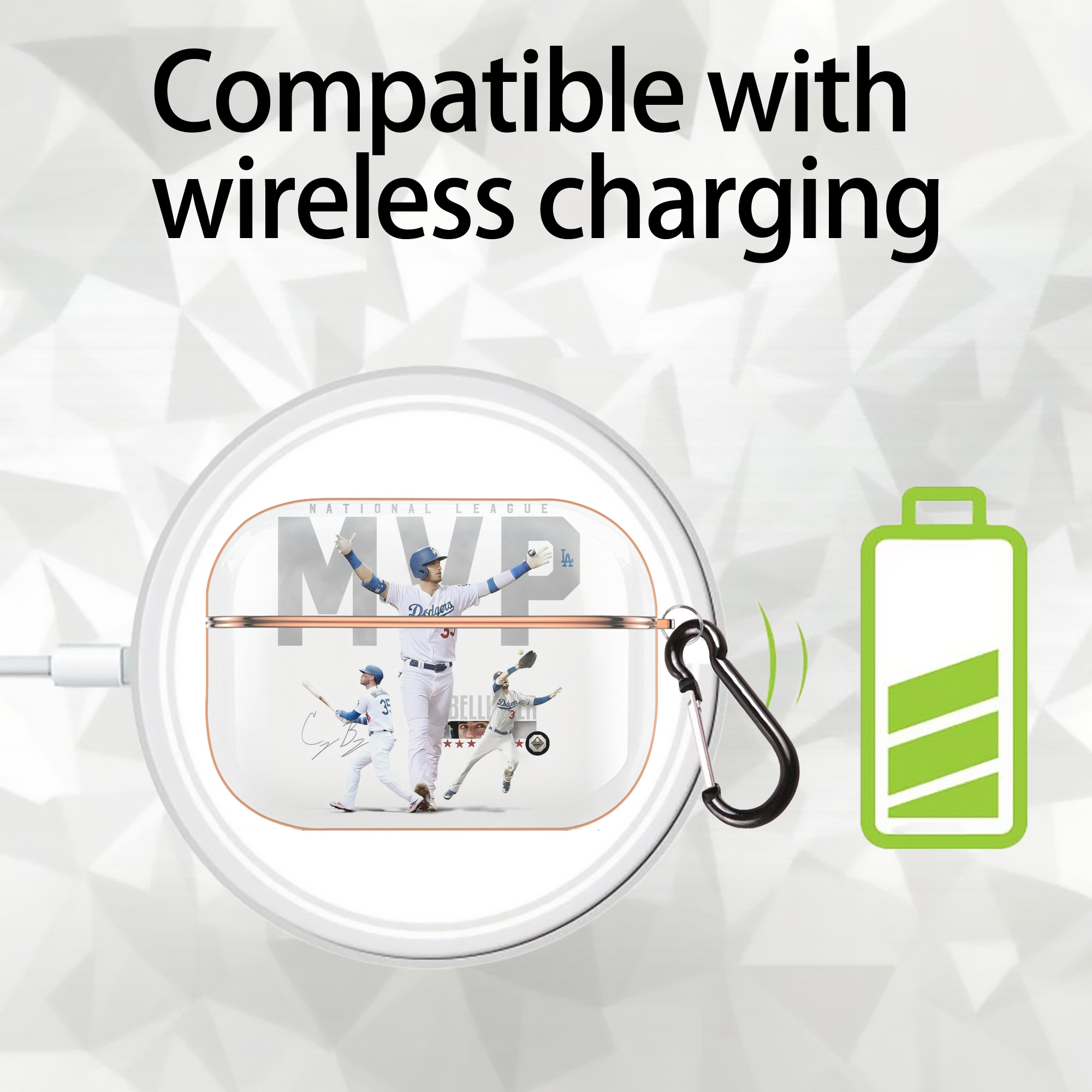  AirPods Pro Protective Case Rose Gold, Flexible PC Material, Precise Fit, Anti-Slip Cover, Full Protection, Fingerprint Resistant, Washable With Keychain