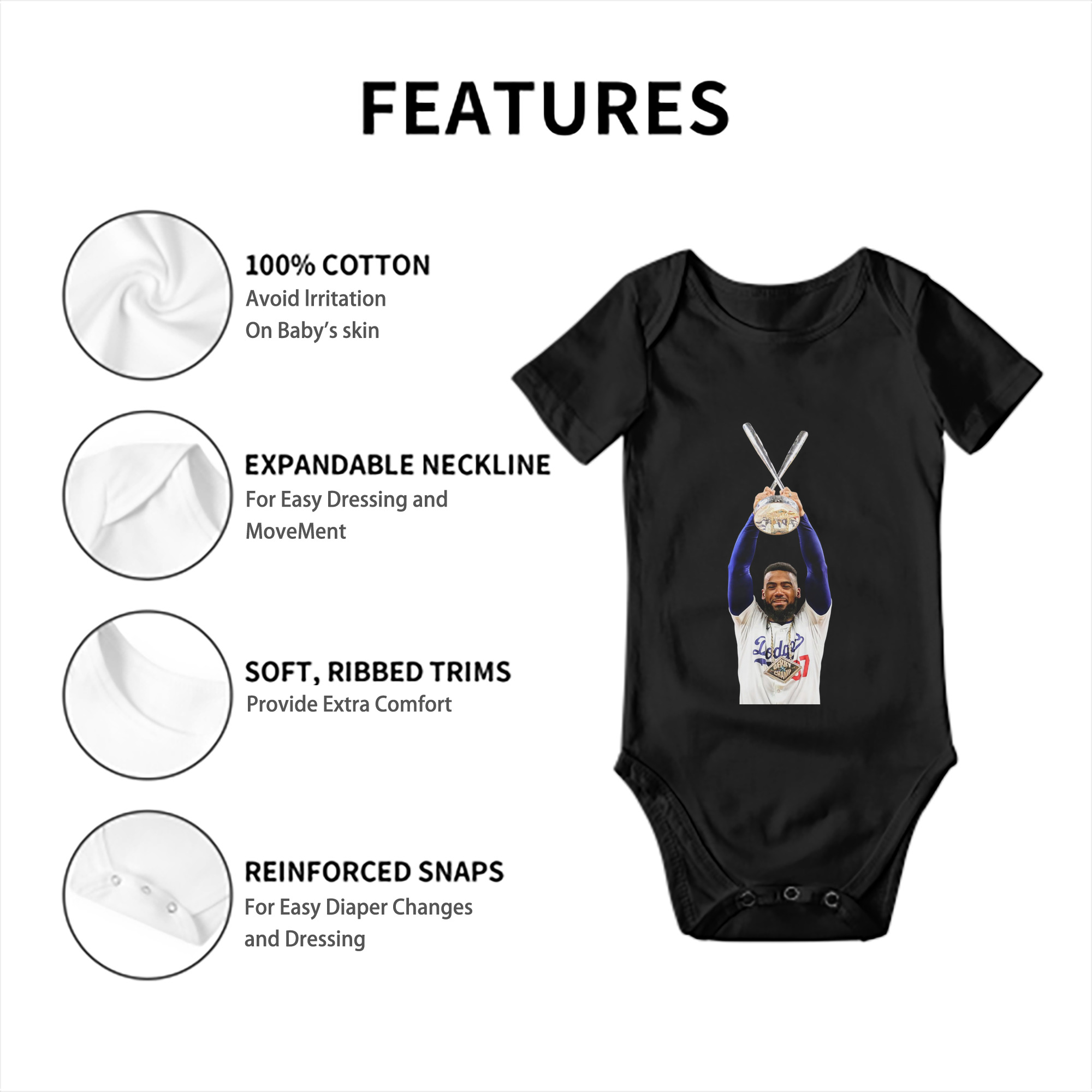  Baby Short Sleeve Romper – 100% Cotton Soft & Breathable Digital Print Onesie With Easy Snap Closure And Envelope Shoulder – Comfortable For Daily Wear & Travel