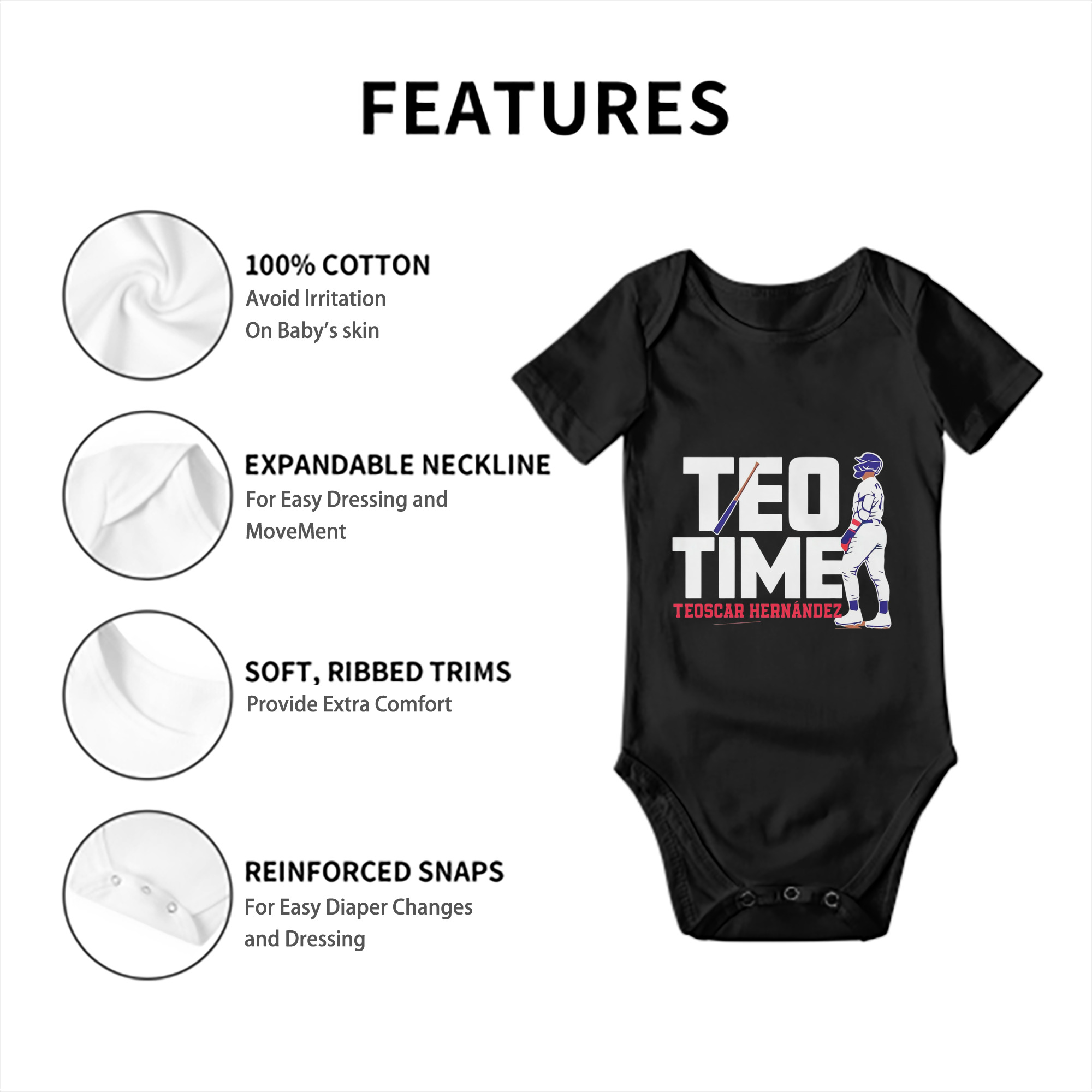  Baby Short Sleeve Romper – 100% Cotton Soft & Breathable Digital Print Onesie With Easy Snap Closure And Envelope Shoulder – Comfortable For Daily Wear & Travel