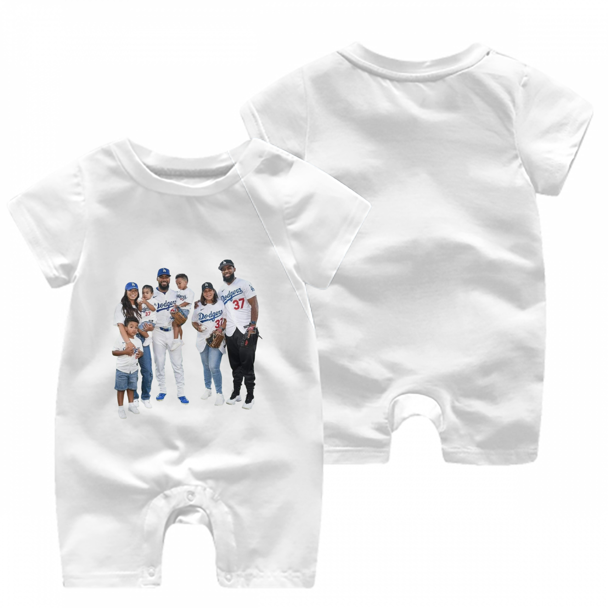  Baby Short Sleeve Onesie – 100% Cotton Soft & Breathable Digital Print Romper – Double-Sided Print, Snap Closure For Easy Diaper Changes – Comfortable For Boys & Girls