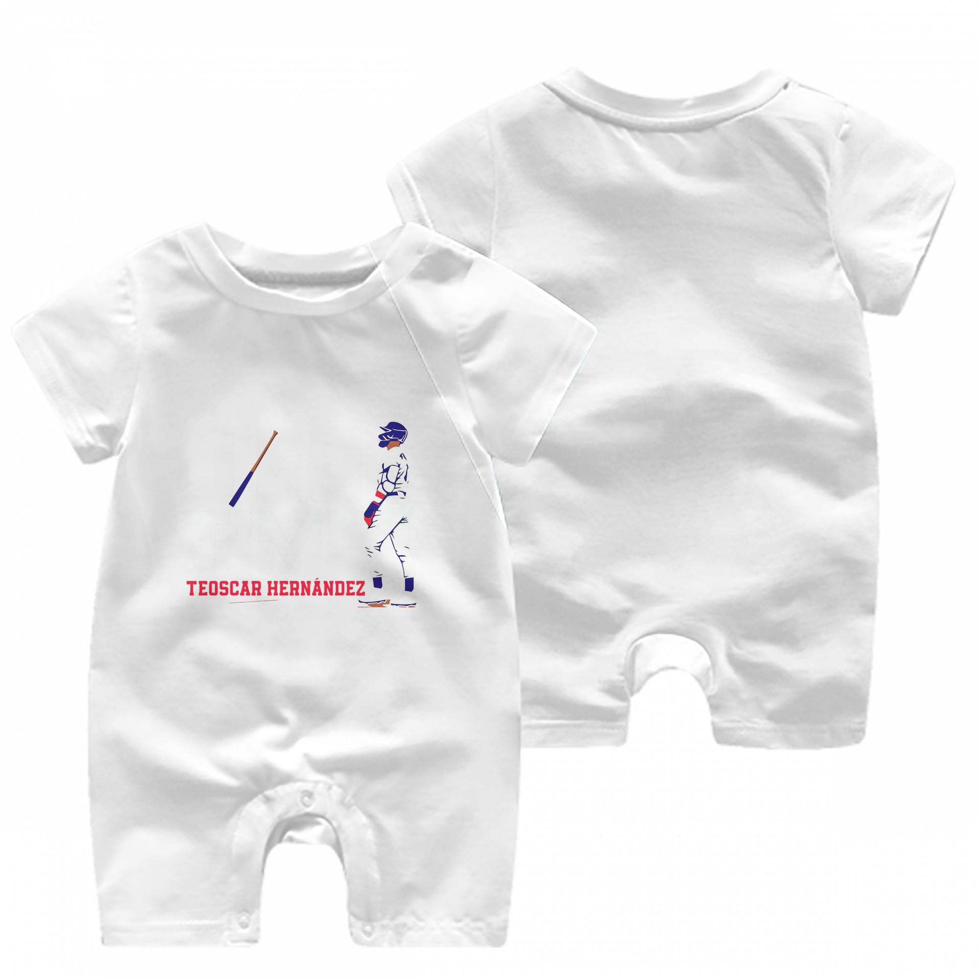  Baby Short Sleeve Onesie – 100% Cotton Soft & Breathable Digital Print Romper – Double-Sided Print, Snap Closure For Easy Diaper Changes – Comfortable For Boys & Girls