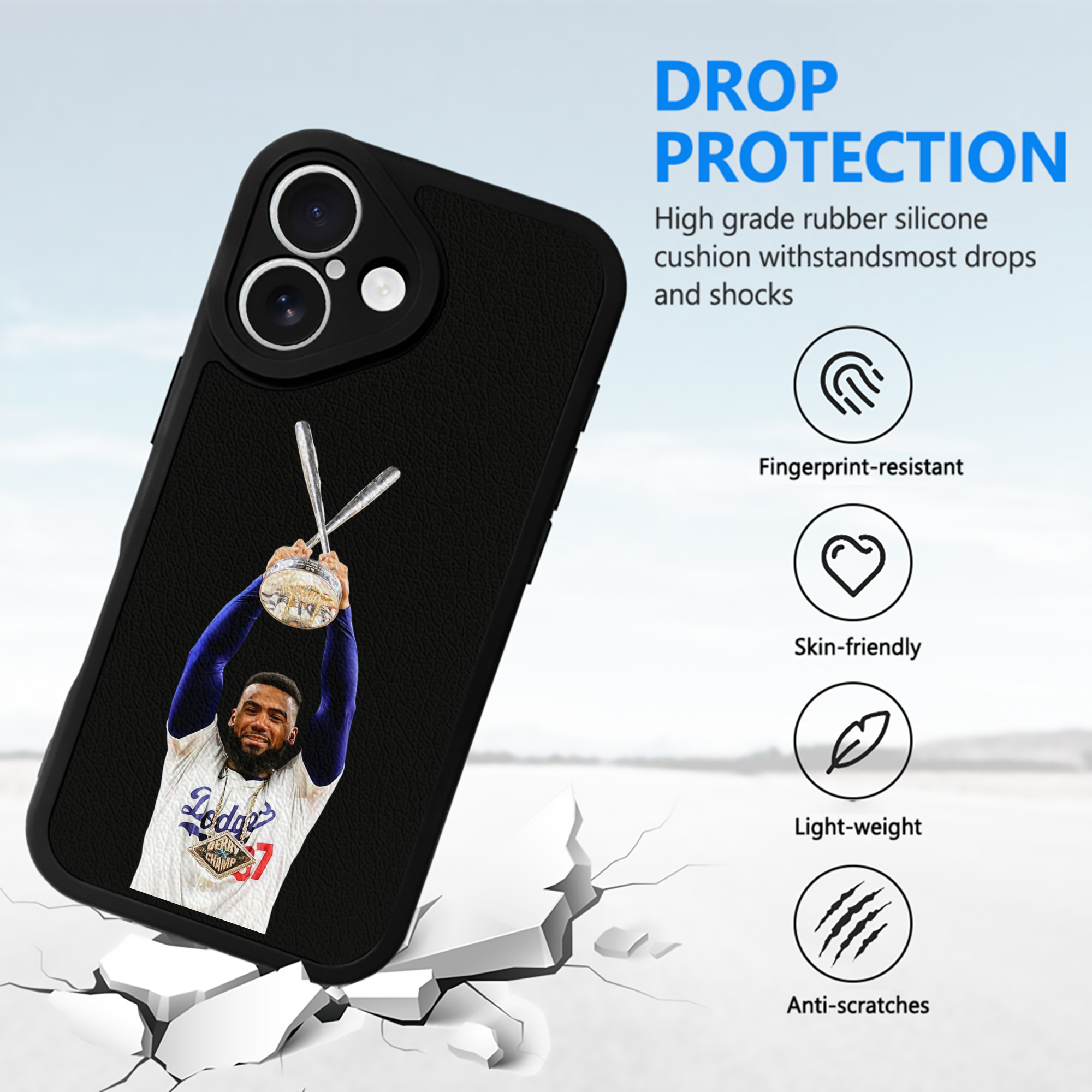  IPhone 16 Silicone Leather Case – UV Print, Lambskin Texture – Perfect Fit, Wireless Charging Compatible, Scratch Resistant, Precise Cutouts – Stylish Protection For IPhone 16