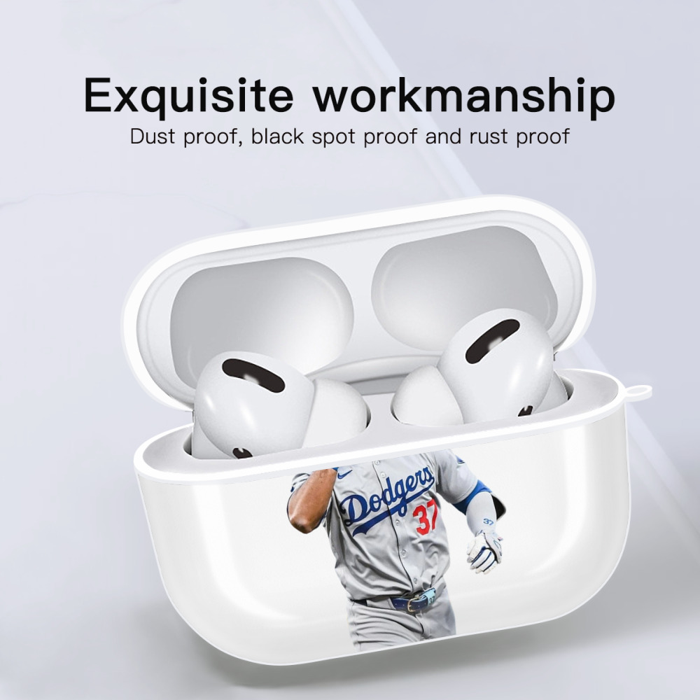  AirPods Pro Hard Case White With Keychain, Durable Flexible PC, Precise Cutouts, Anti-Fingerprint, Yellowing & Scratch Resistant, Full Protection, Washable