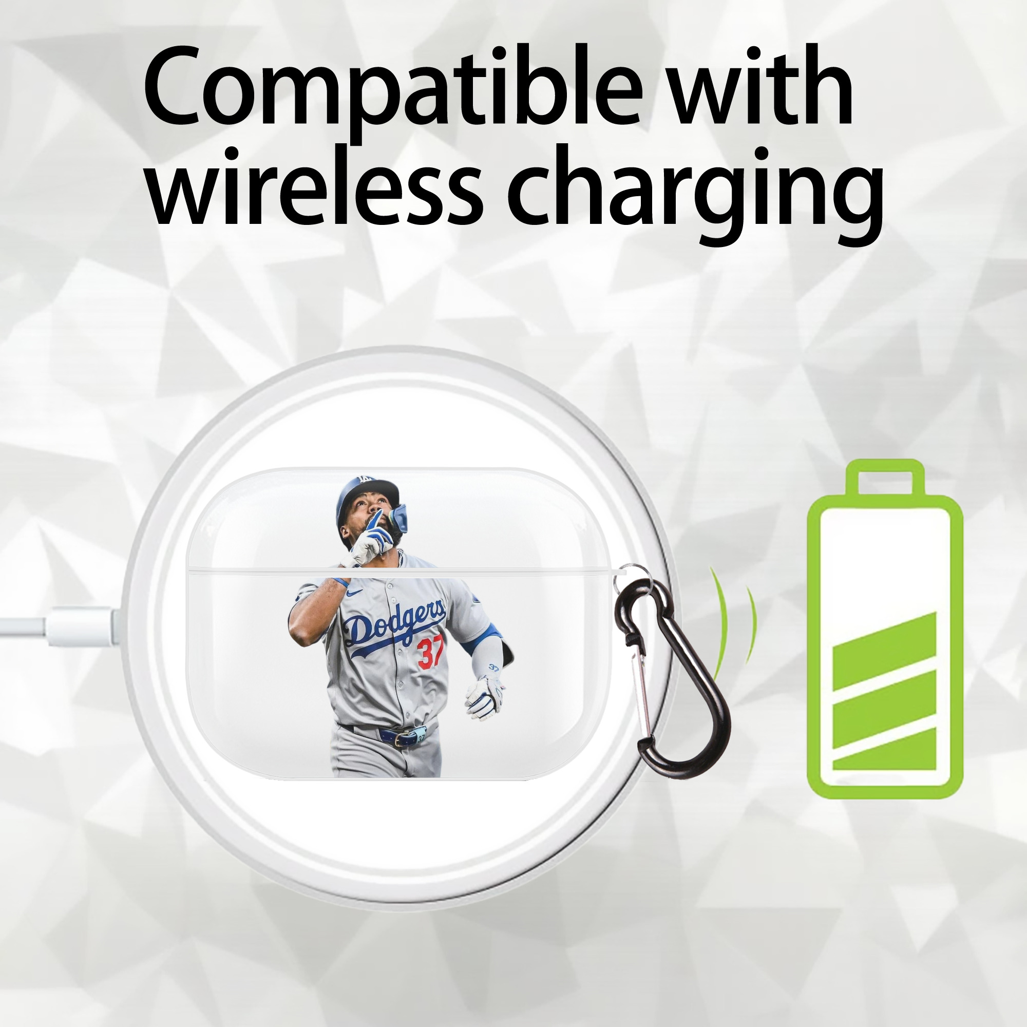  AirPods Pro Hard Case White With Keychain, Durable Flexible PC, Precise Cutouts, Anti-Fingerprint, Yellowing & Scratch Resistant, Full Protection, Washable