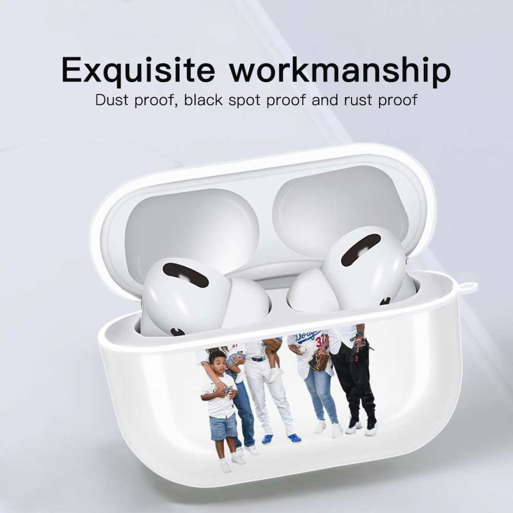  AirPods Pro Hard Case White With Keychain, Durable Flexible PC, Precise Cutouts, Anti-Fingerprint, Yellowing & Scratch Resistant, Full Protection, Washable