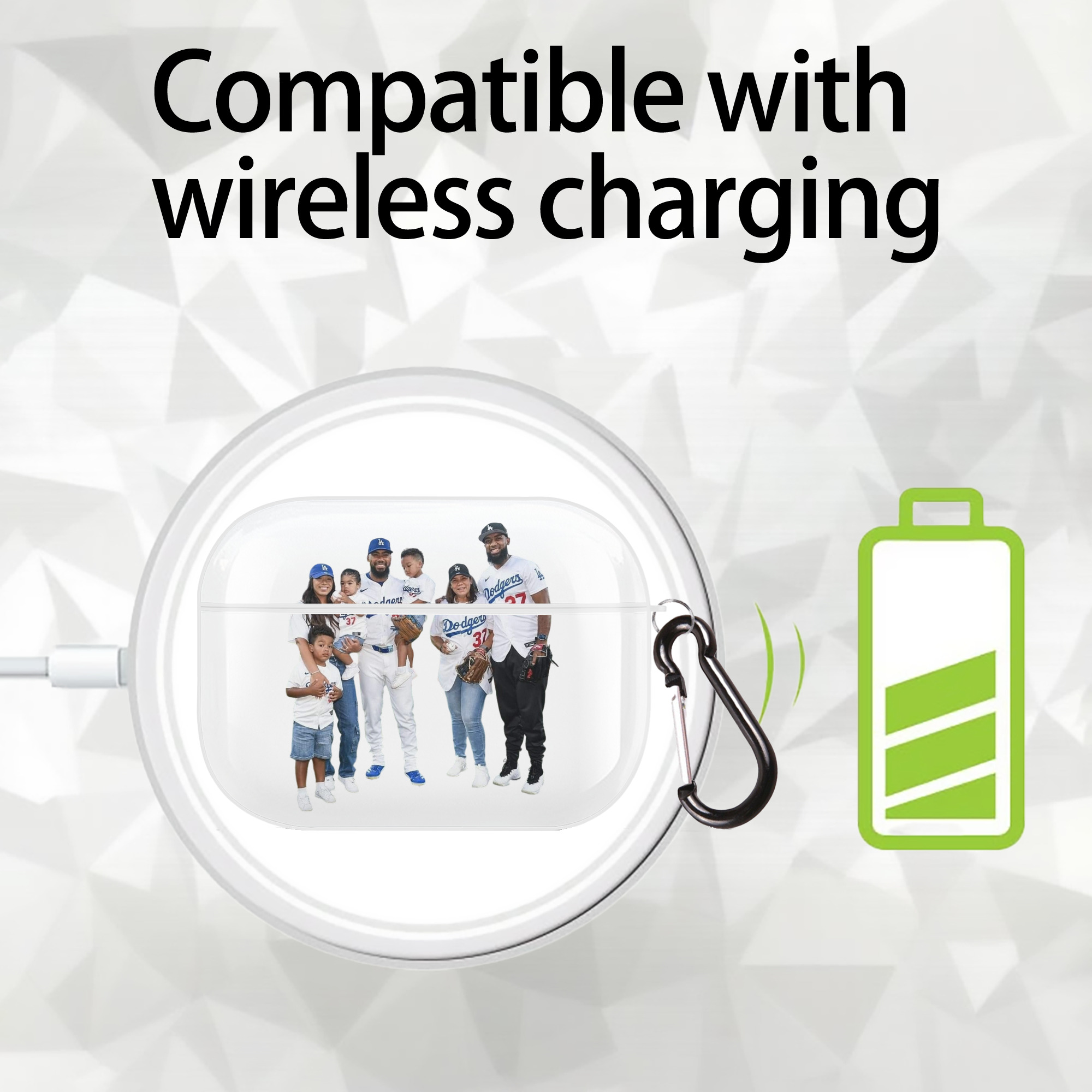  AirPods Pro Hard Case White With Keychain, Durable Flexible PC, Precise Cutouts, Anti-Fingerprint, Yellowing & Scratch Resistant, Full Protection, Washable