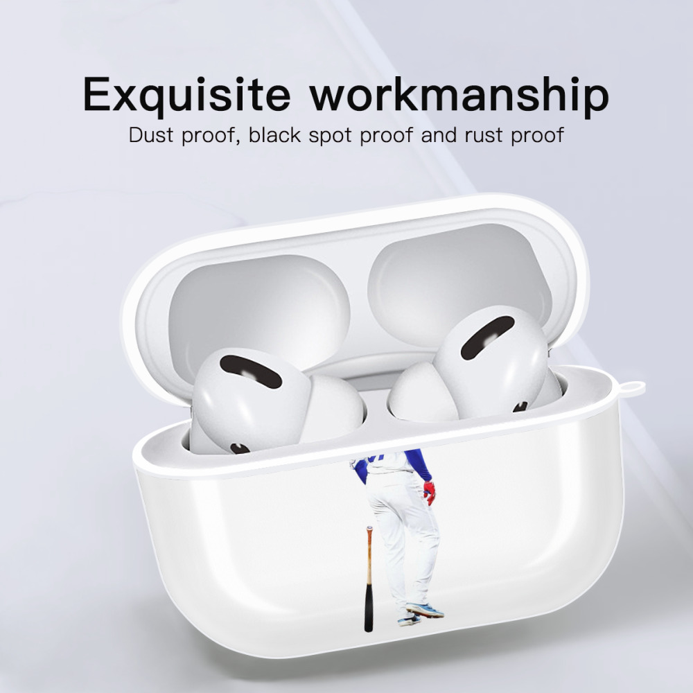  AirPods Pro Hard Case White With Keychain, Durable Flexible PC, Precise Cutouts, Anti-Fingerprint, Yellowing & Scratch Resistant, Full Protection, Washable