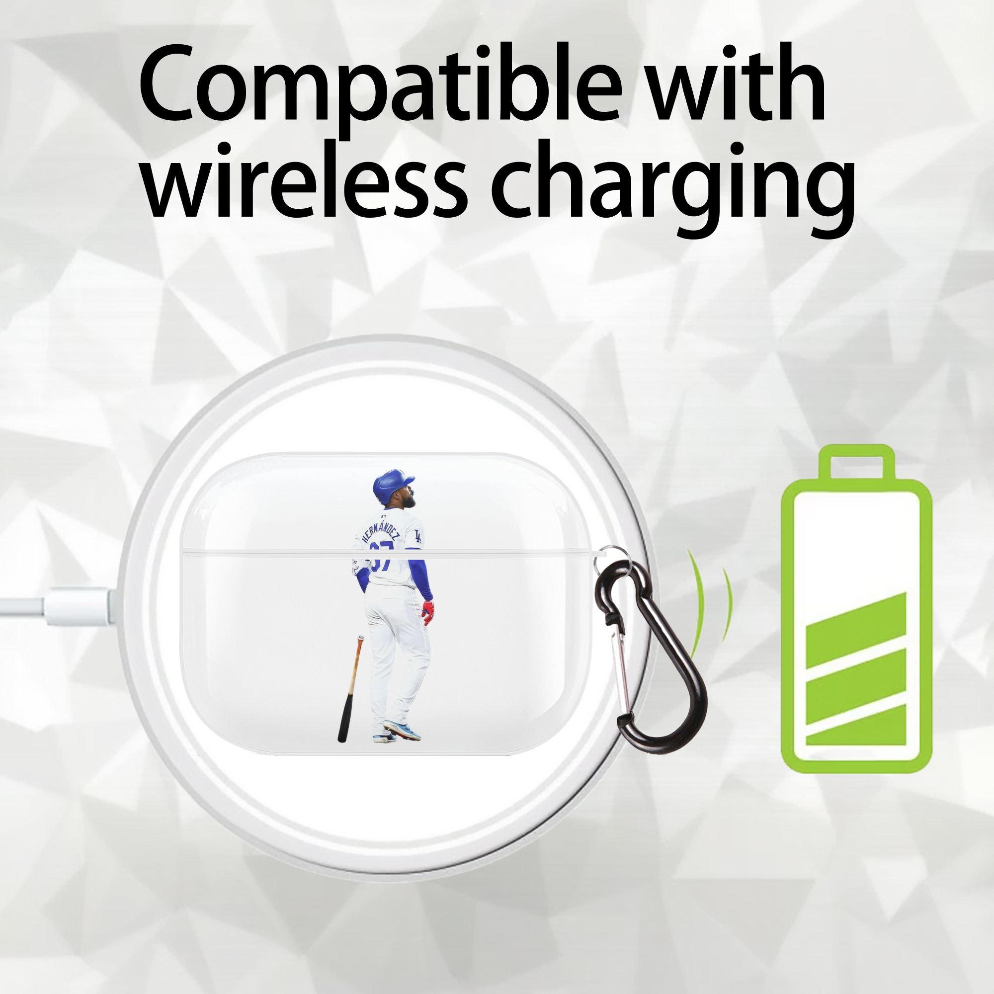  AirPods Pro Hard Case White With Keychain, Durable Flexible PC, Precise Cutouts, Anti-Fingerprint, Yellowing & Scratch Resistant, Full Protection, Washable