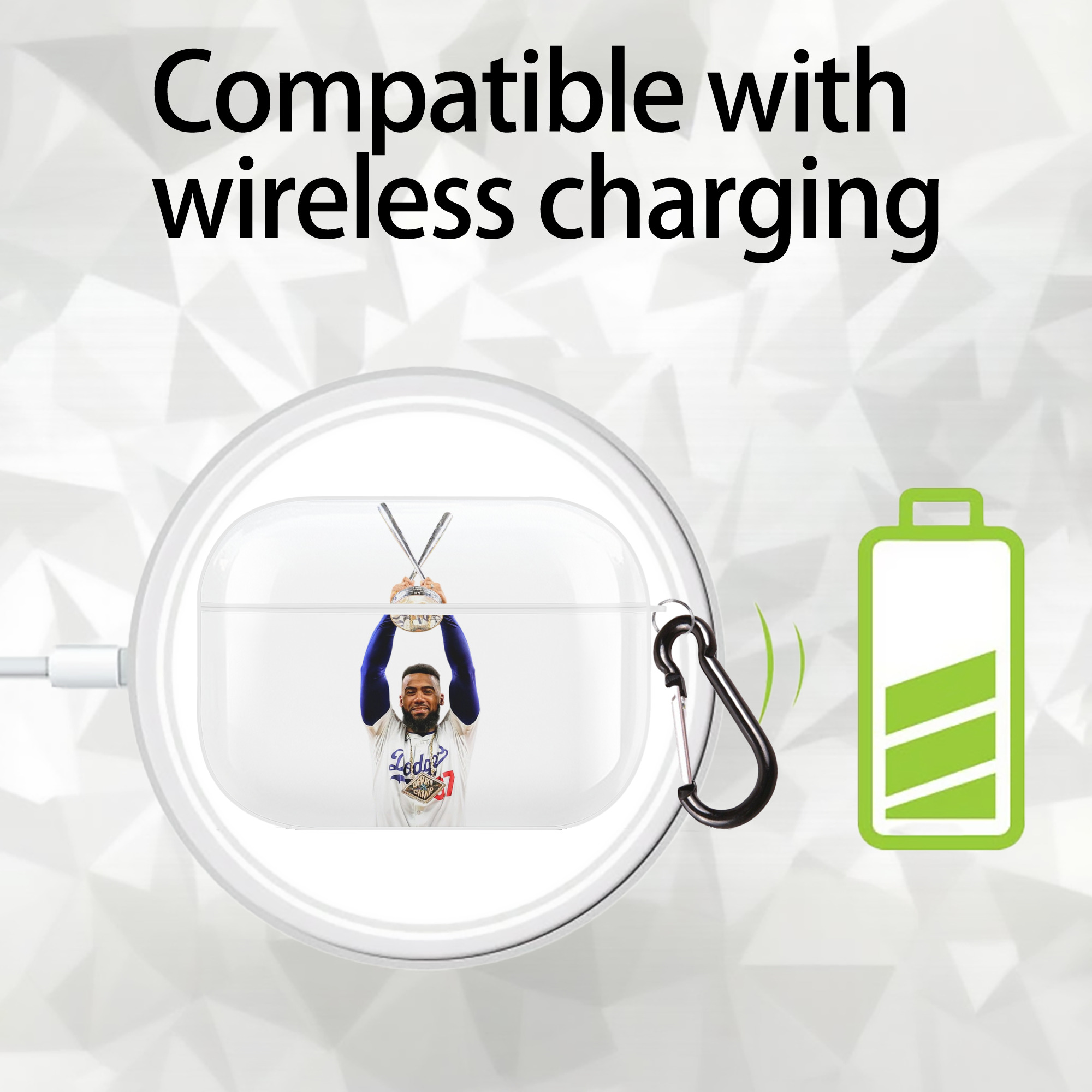  AirPods Pro Hard Case White With Keychain, Durable Flexible PC, Precise Cutouts, Anti-Fingerprint, Yellowing & Scratch Resistant, Full Protection, Washable