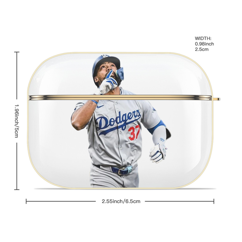  Luxury Gold AirPods Pro Case With Keychain, Flexible PC Material, Full Protection, Precise Cutouts, Anti-Fingerprint, Washable, Durable Design