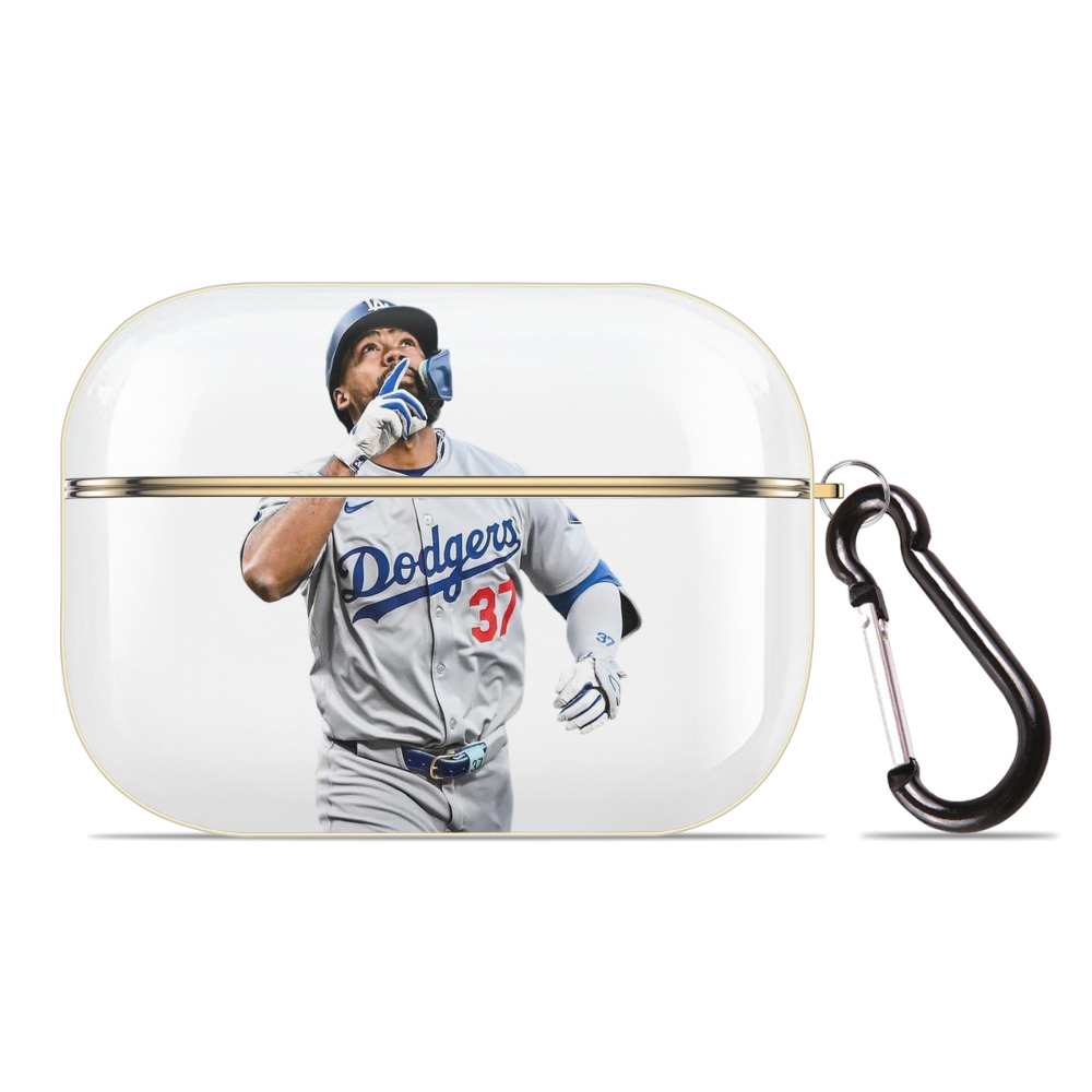  Luxury Gold AirPods Pro Case With Keychain, Flexible PC Material, Full Protection, Precise Cutouts, Anti-Fingerprint, Washable, Durable Design