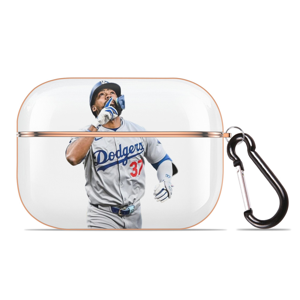  AirPods Pro Protective Case Rose Gold, Flexible PC Material, Precise Fit, Anti-Slip Cover, Full Protection, Fingerprint Resistant, Washable With Keychain