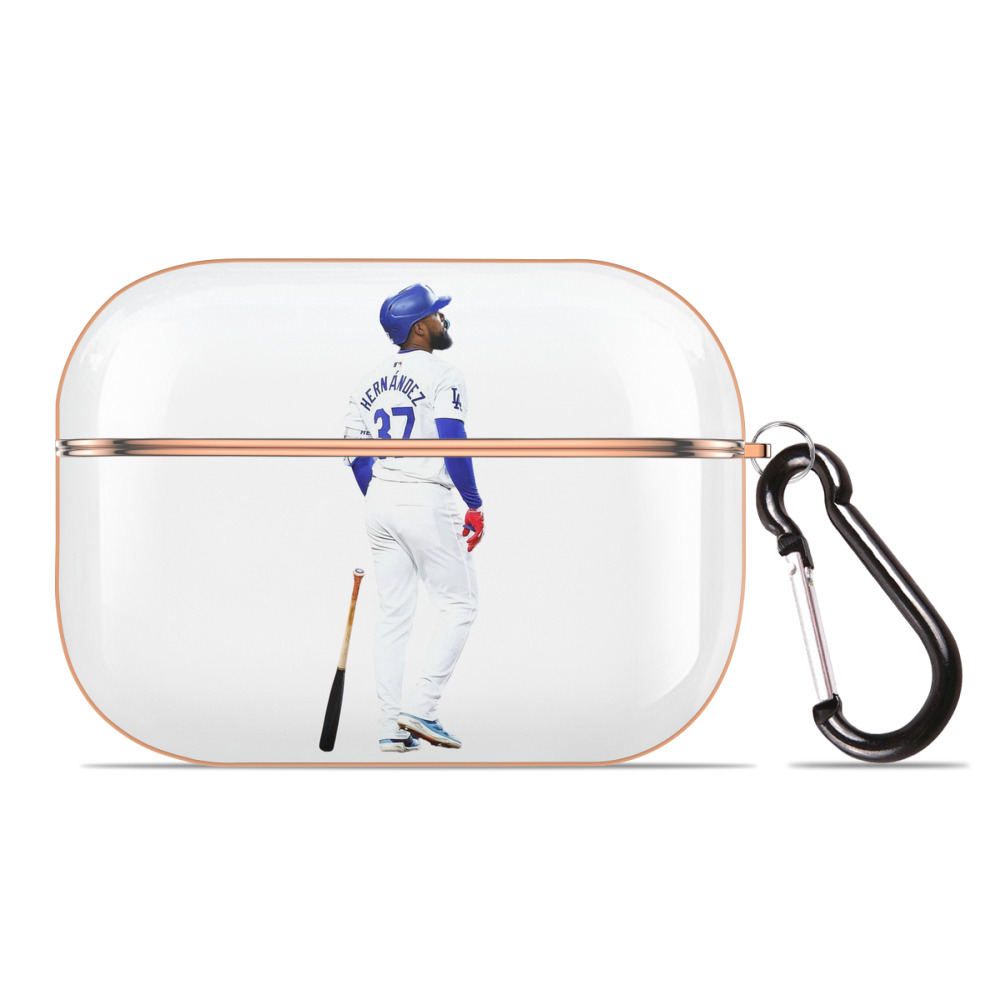  AirPods Pro Protective Case Rose Gold, Flexible PC Material, Precise Fit, Anti-Slip Cover, Full Protection, Fingerprint Resistant, Washable With Keychain