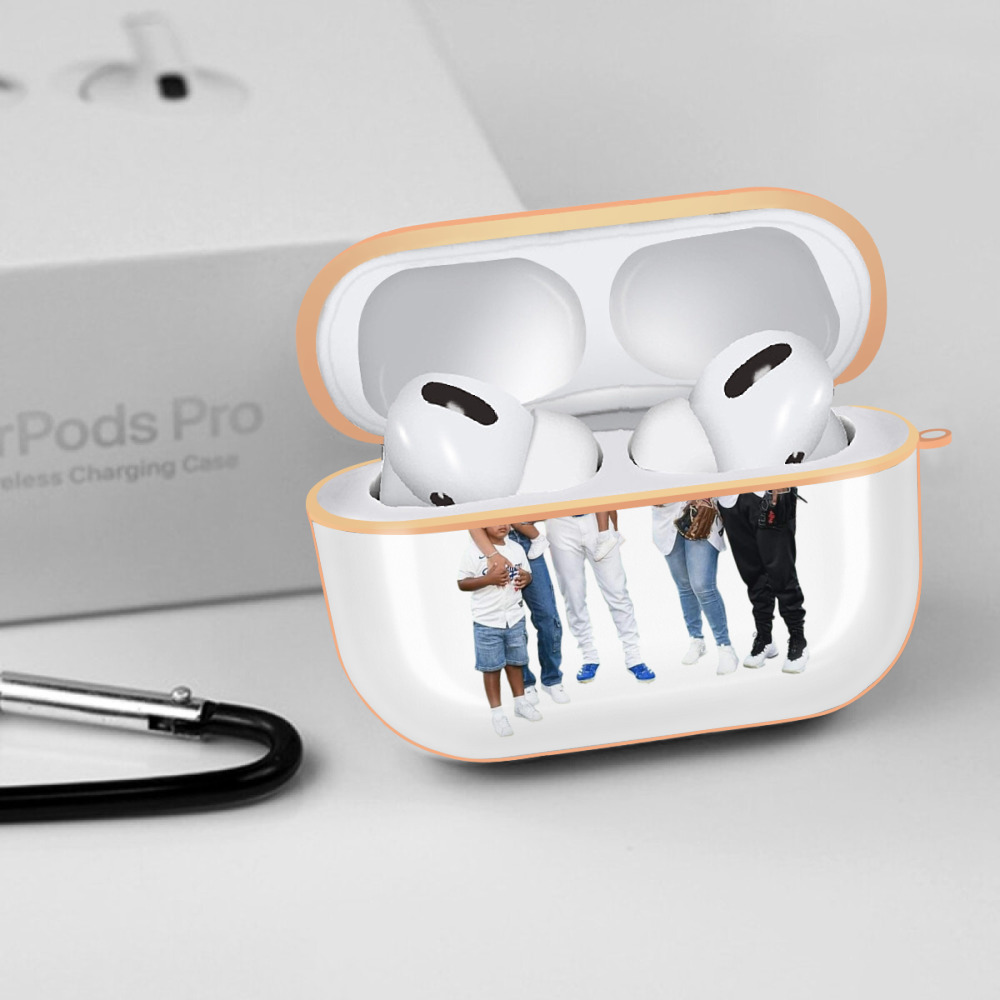  AirPods Pro Protective Case Rose Gold, Flexible PC Material, Precise Fit, Anti-Slip Cover, Full Protection, Fingerprint Resistant, Washable With Keychain