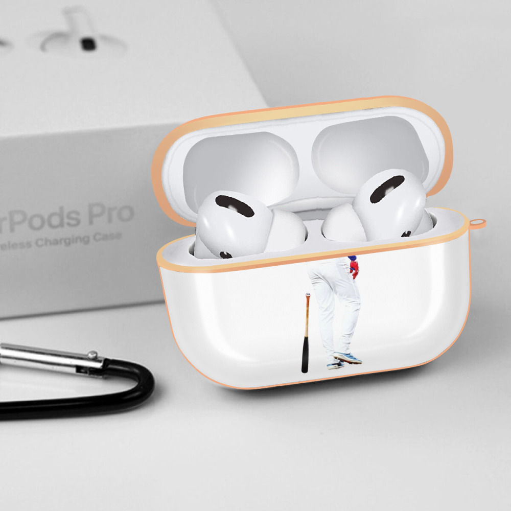  AirPods Pro Protective Case Rose Gold, Flexible PC Material, Precise Fit, Anti-Slip Cover, Full Protection, Fingerprint Resistant, Washable With Keychain