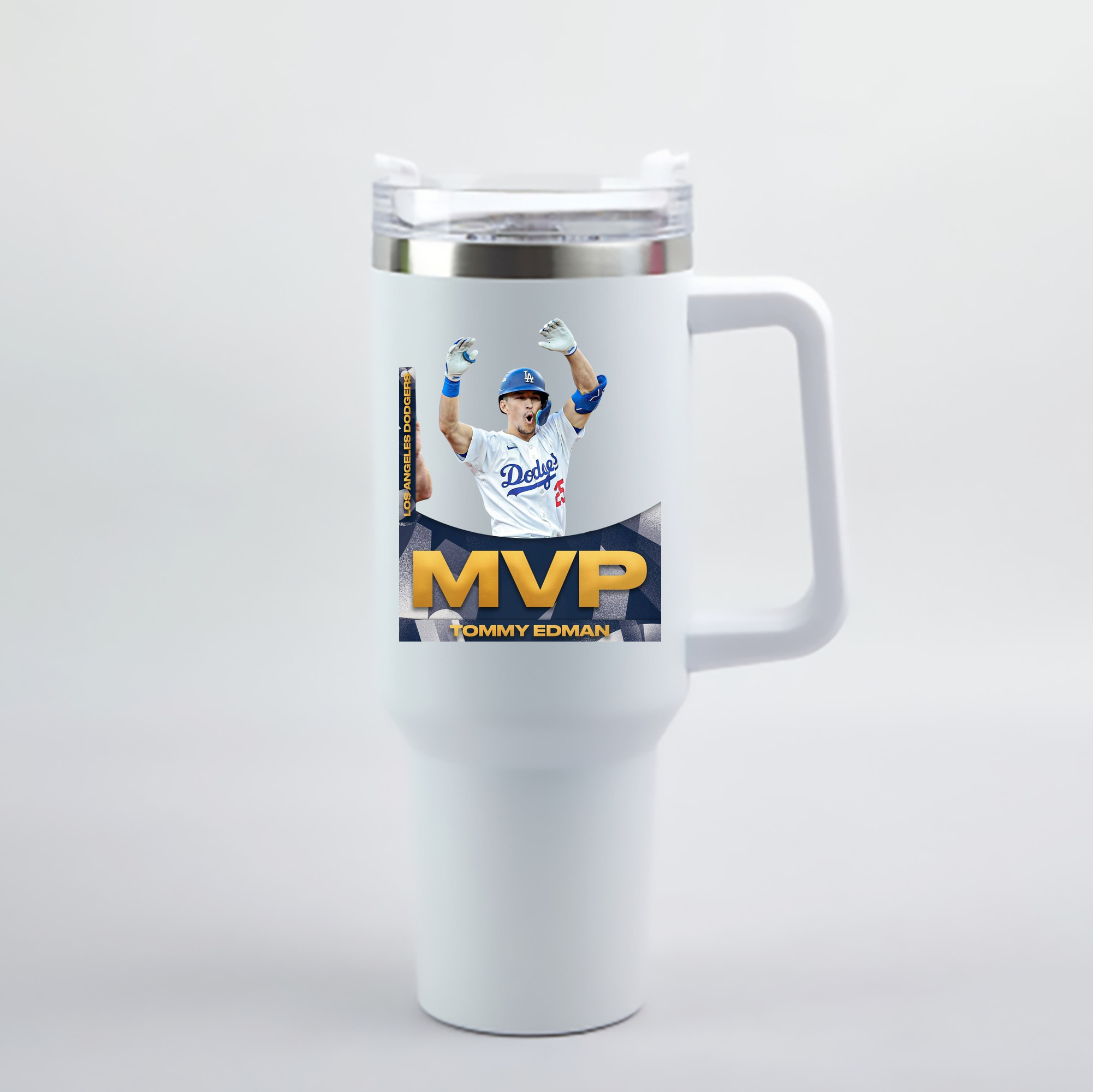  40oz Handle Car Cup With Crystal Sticker Design – Durable Stainless Steel Travel Mug With Reusable Straw – Double Wall Insulated