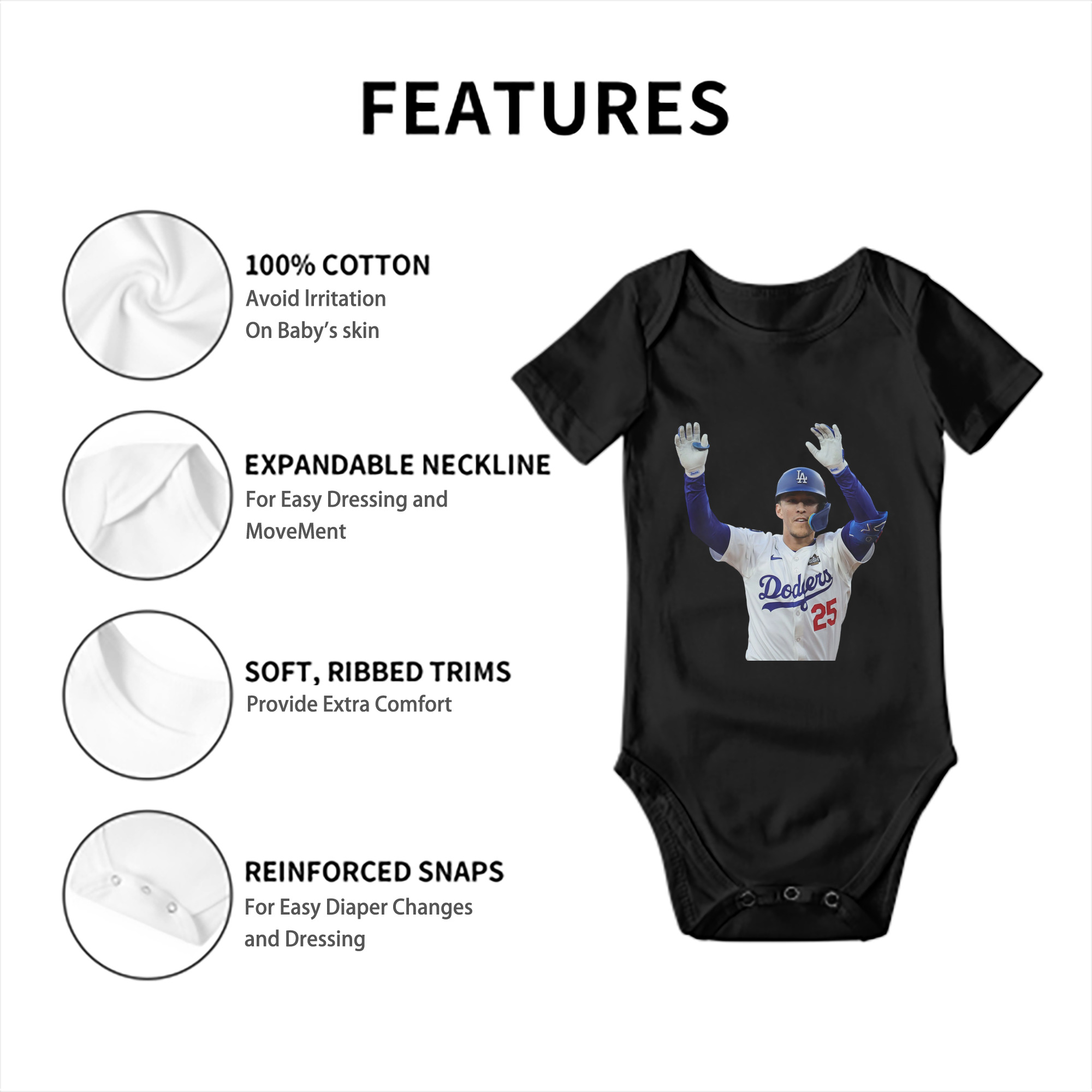  Baby Short Sleeve Romper – 100% Cotton Soft & Breathable Digital Print Onesie With Easy Snap Closure And Envelope Shoulder – Comfortable For Daily Wear & Travel