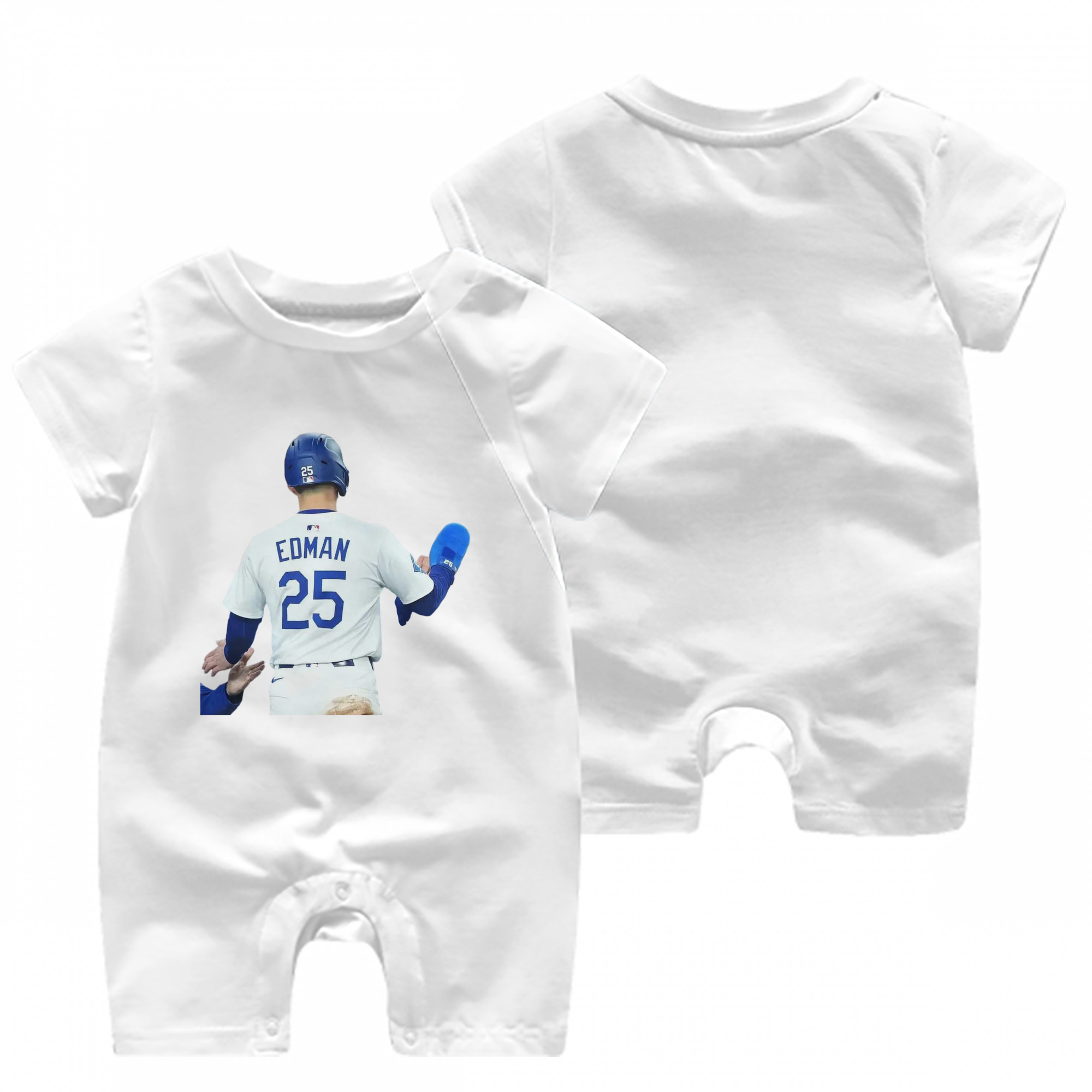  Baby Short Sleeve Onesie – 100% Cotton Soft & Breathable Digital Print Romper – Double-Sided Print, Snap Closure For Easy Diaper Changes – Comfortable For Boys & Girls