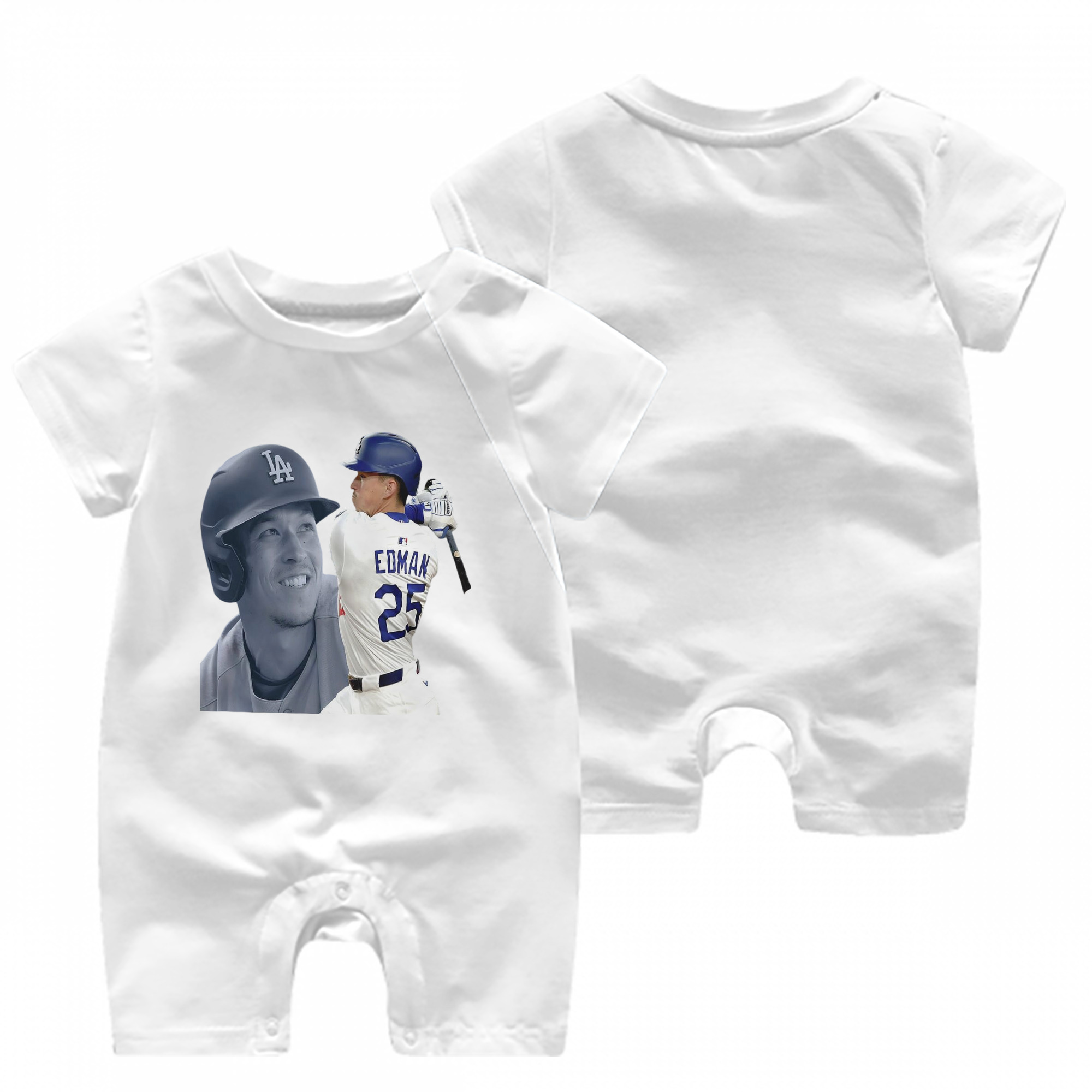  Baby Short Sleeve Onesie – 100% Cotton Soft & Breathable Digital Print Romper – Double-Sided Print, Snap Closure For Easy Diaper Changes – Comfortable For Boys & Girls