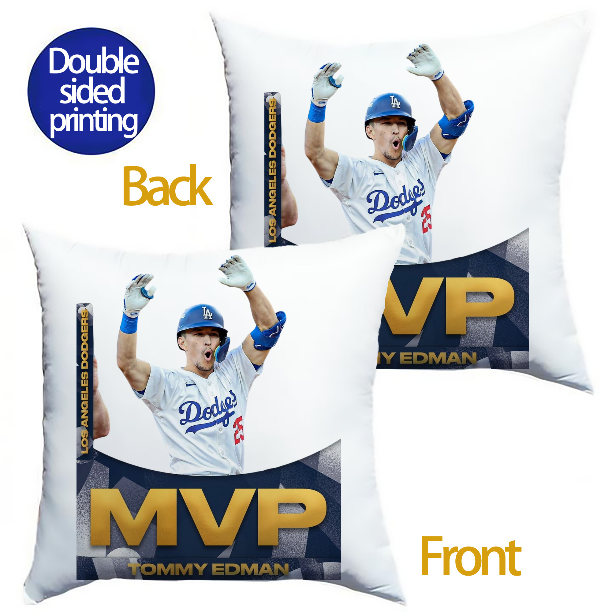  Soft Polyester Pillow Cover With Insert – Double-Sided Design, Invisible Zipper, Durable & Breathable – Easy Care Cushion Set