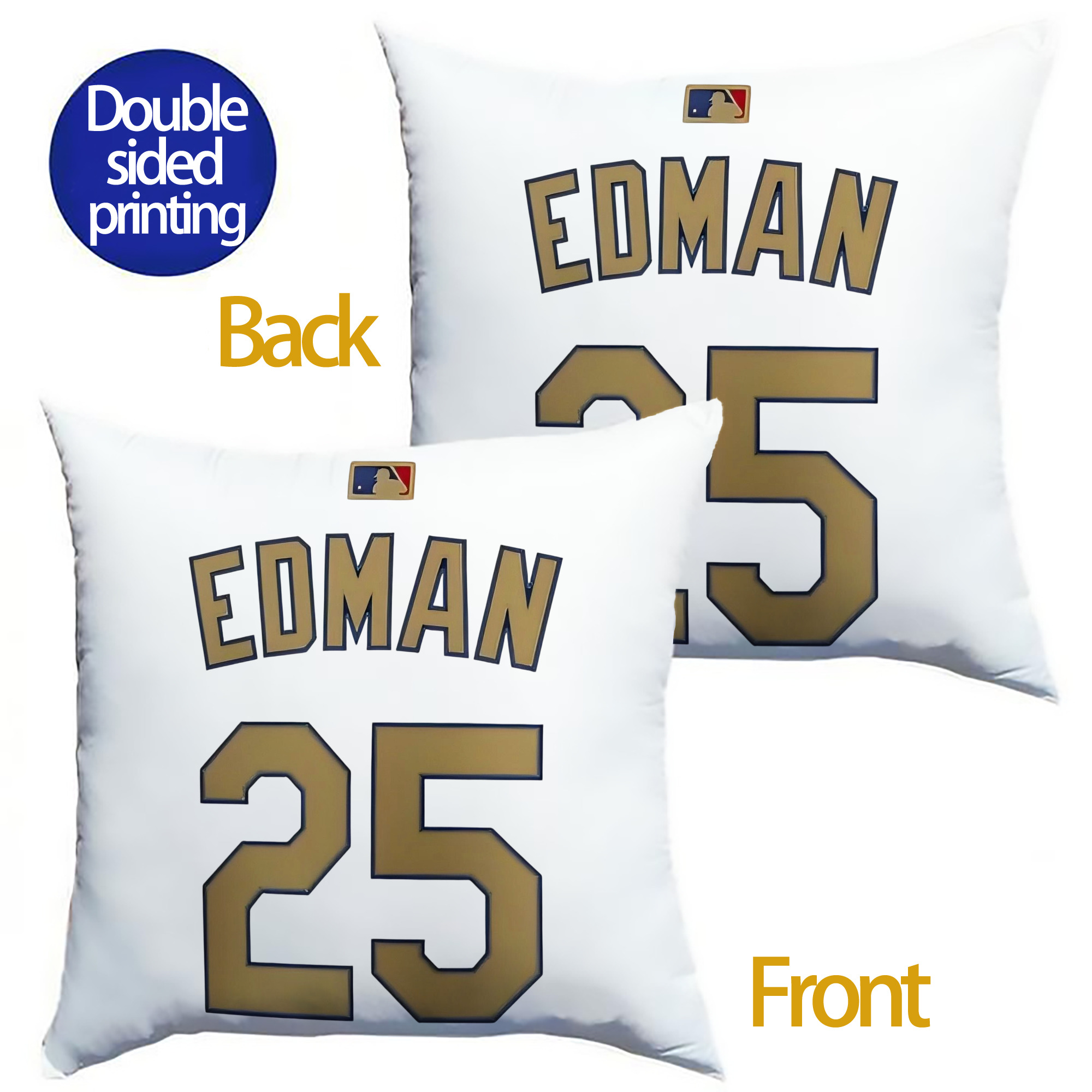  Soft Polyester Pillow Cover With Insert – Double-Sided Design, Invisible Zipper, Durable & Breathable – Easy Care Cushion Set