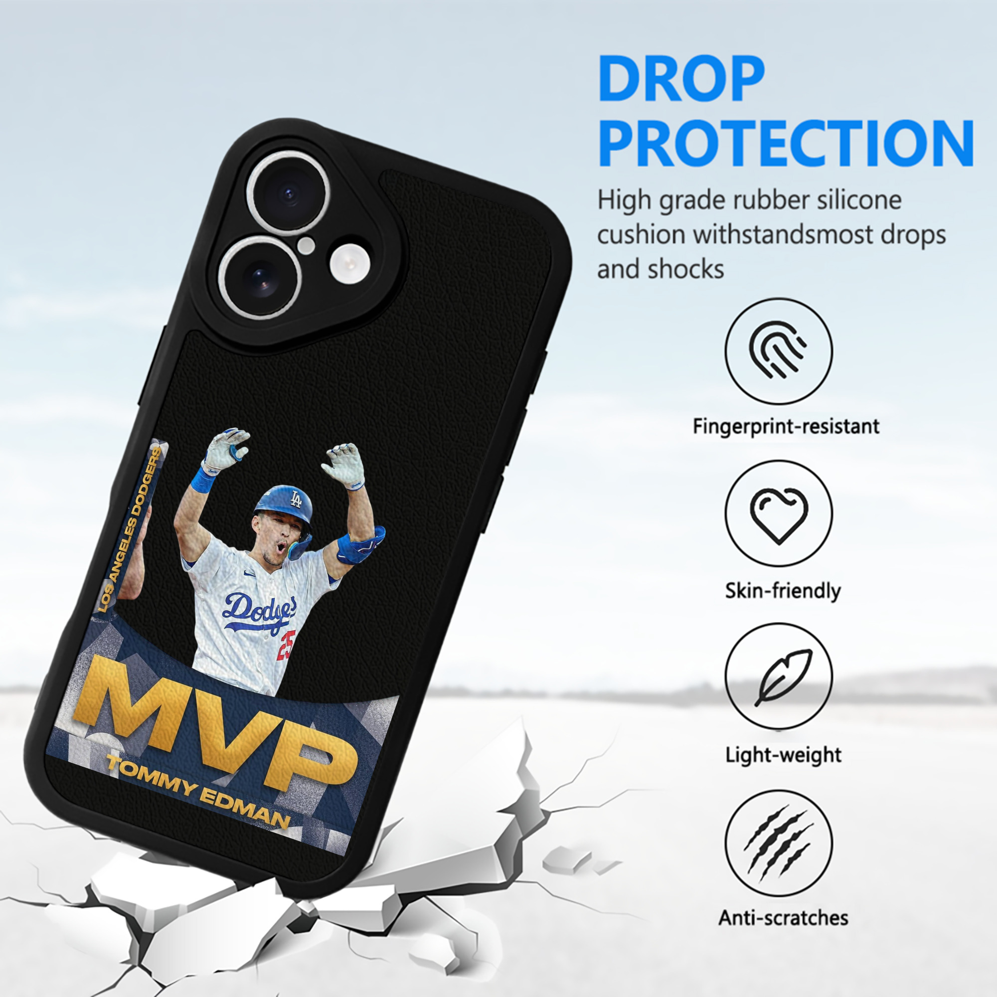  IPhone 16 Silicone Leather Case – UV Print, Lambskin Texture – Perfect Fit, Wireless Charging Compatible, Scratch Resistant, Precise Cutouts – Stylish Protection For IPhone 16