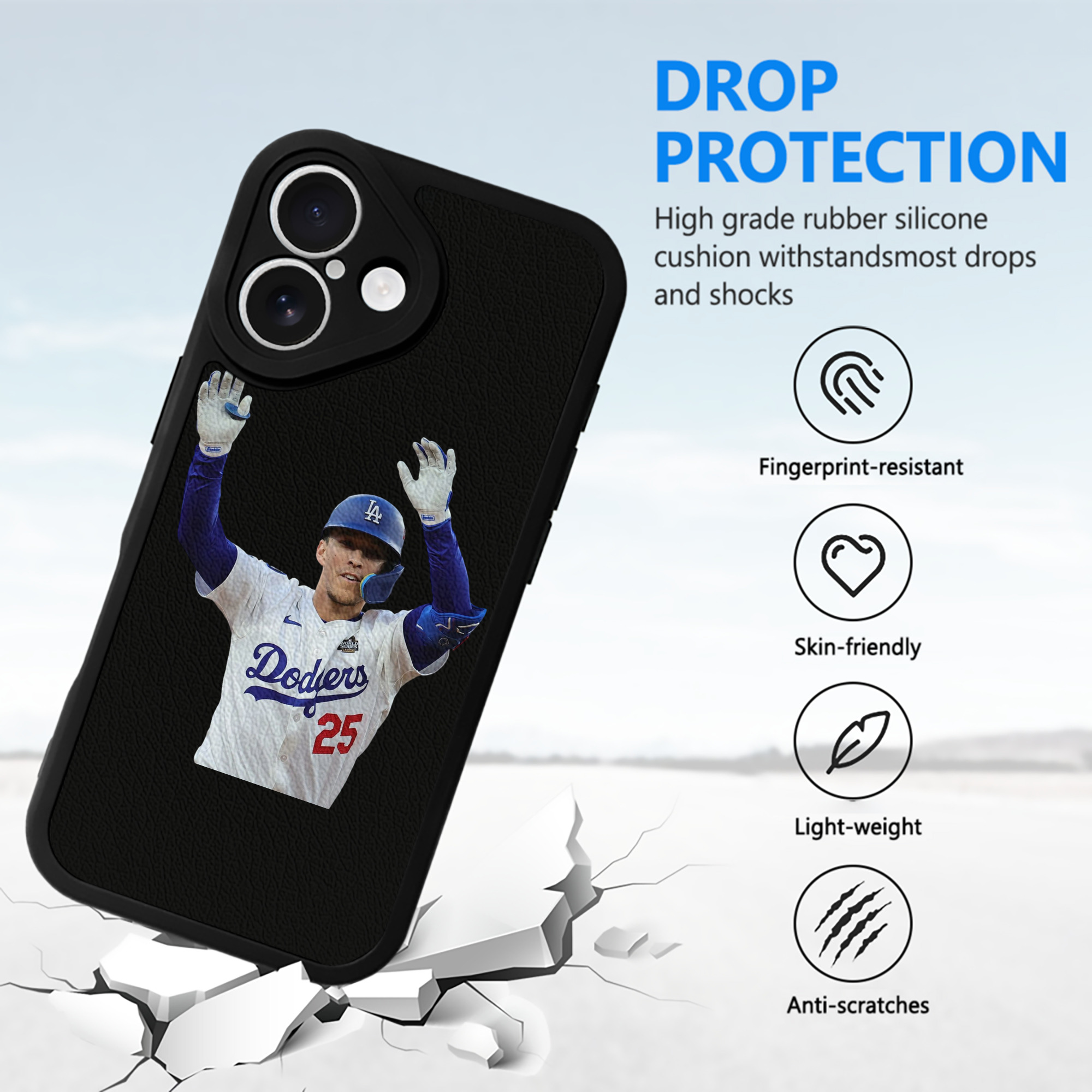  IPhone 16 Silicone Leather Case – UV Print, Lambskin Texture – Perfect Fit, Wireless Charging Compatible, Scratch Resistant, Precise Cutouts – Stylish Protection For IPhone 16