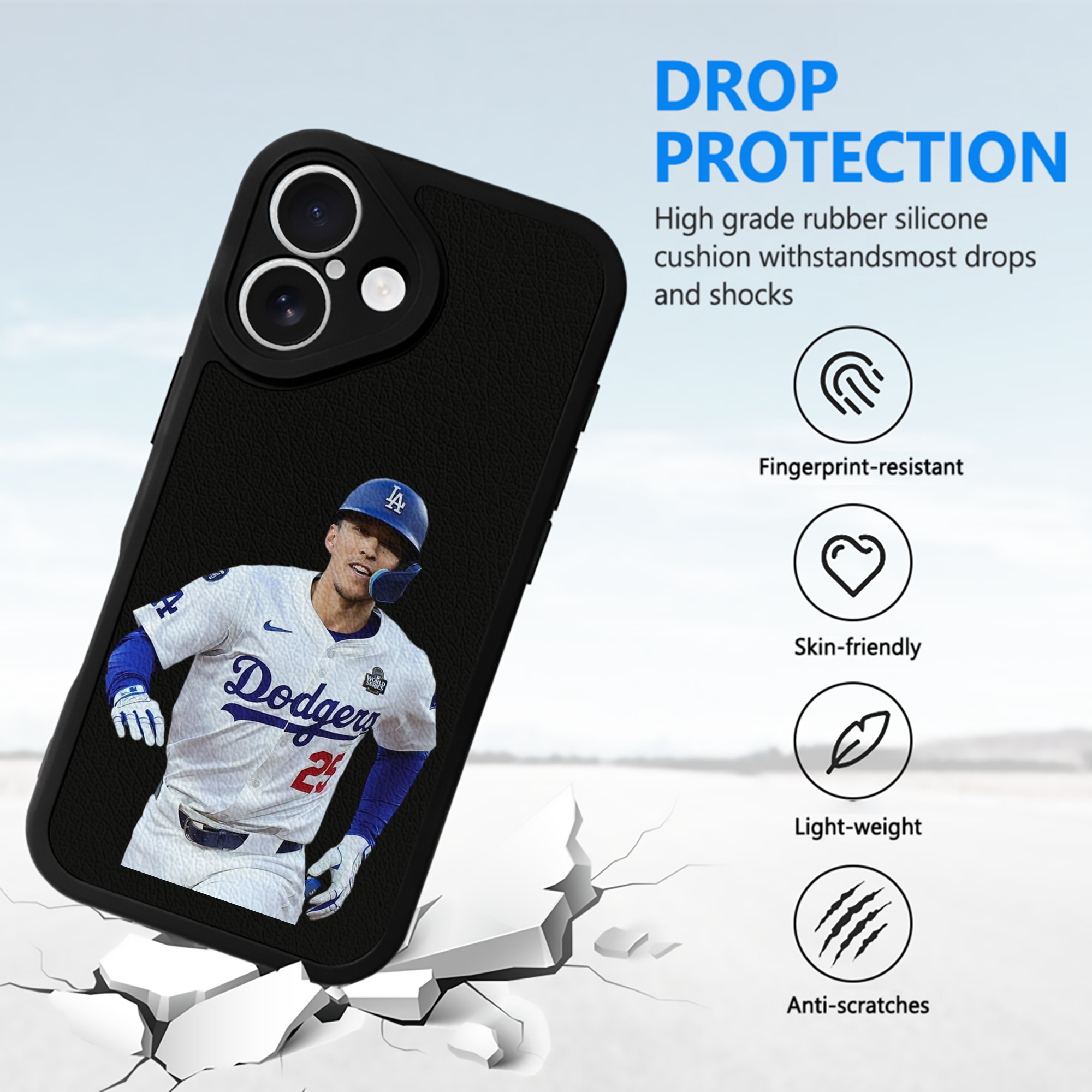  IPhone 16 Silicone Leather Case – UV Print, Lambskin Texture – Perfect Fit, Wireless Charging Compatible, Scratch Resistant, Precise Cutouts – Stylish Protection For IPhone 16