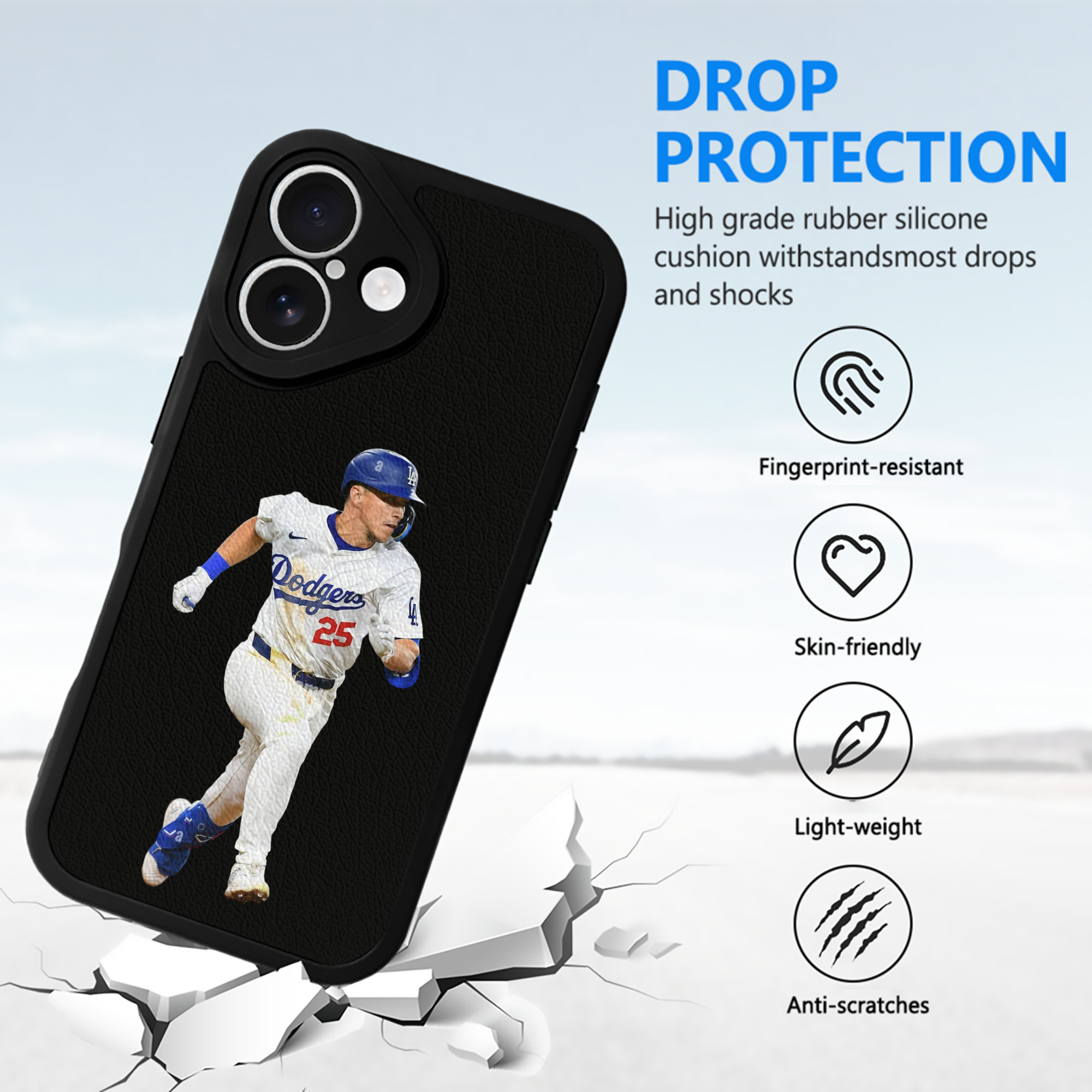  IPhone 16 Silicone Leather Case – UV Print, Lambskin Texture – Perfect Fit, Wireless Charging Compatible, Scratch Resistant, Precise Cutouts – Stylish Protection For IPhone 16