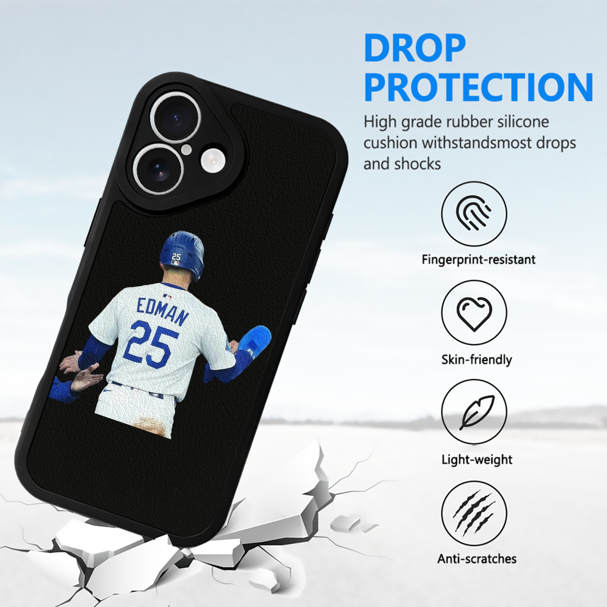  IPhone 16 Silicone Leather Case – UV Print, Lambskin Texture – Perfect Fit, Wireless Charging Compatible, Scratch Resistant, Precise Cutouts – Stylish Protection For IPhone 16