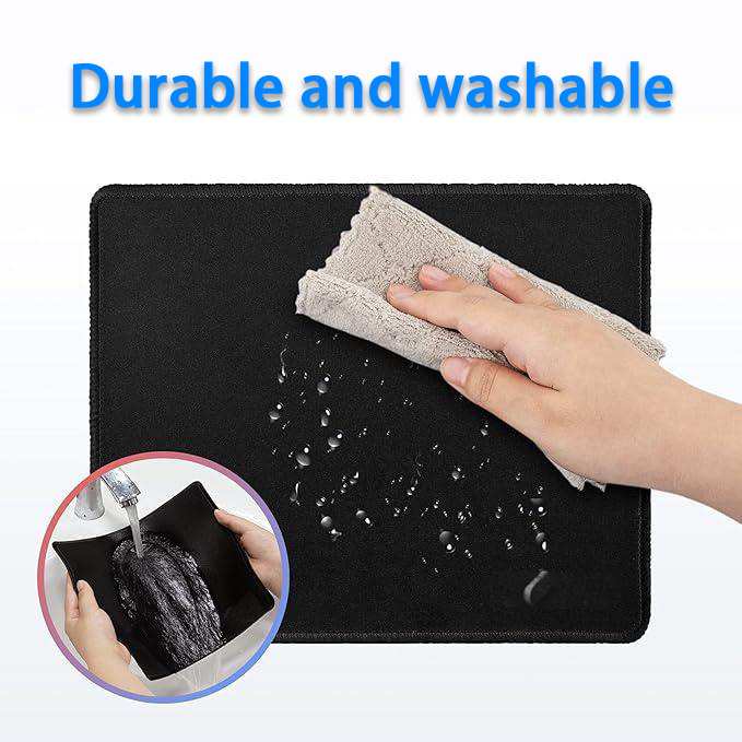  Durable Rubber Mouse Pad With Stitched Edges, Waterproof, Non-Slip Surface, Ultra-Thin Design For Gaming, Office