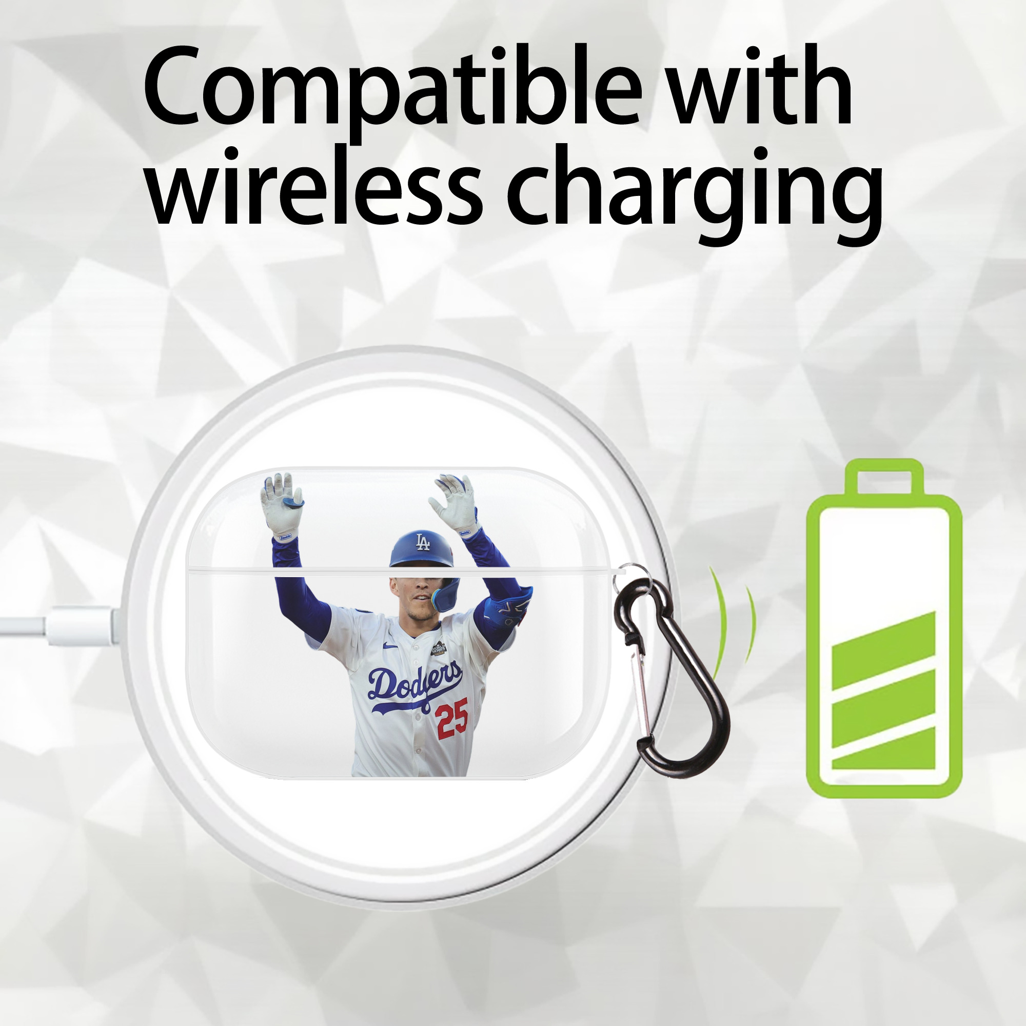  AirPods Pro Hard Case White With Keychain, Durable Flexible PC, Precise Cutouts, Anti-Fingerprint, Yellowing & Scratch Resistant, Full Protection, Washable