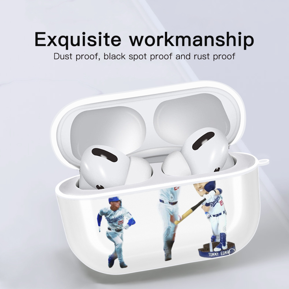  AirPods Pro Hard Case White With Keychain, Durable Flexible PC, Precise Cutouts, Anti-Fingerprint, Yellowing & Scratch Resistant, Full Protection, Washable