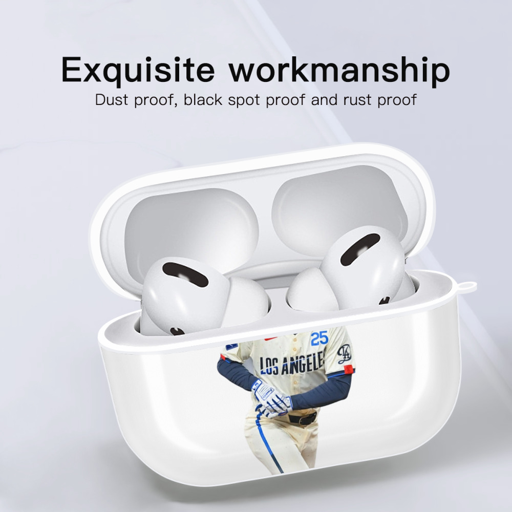  AirPods Pro Hard Case White With Keychain, Durable Flexible PC, Precise Cutouts, Anti-Fingerprint, Yellowing & Scratch Resistant, Full Protection, Washable