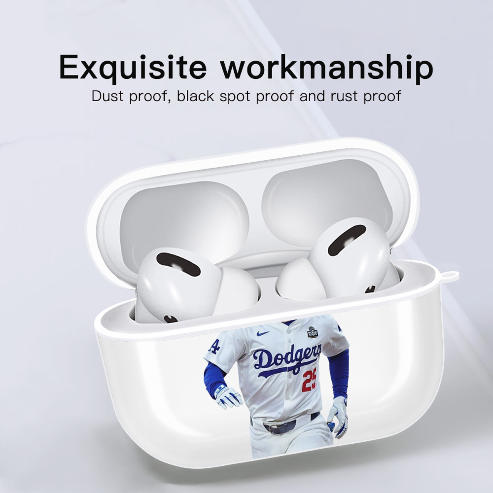  AirPods Pro Hard Case White With Keychain, Durable Flexible PC, Precise Cutouts, Anti-Fingerprint, Yellowing & Scratch Resistant, Full Protection, Washable