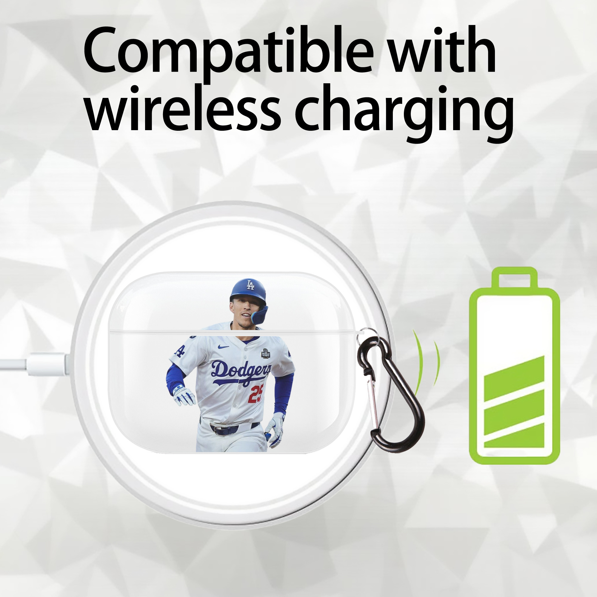  AirPods Pro Hard Case White With Keychain, Durable Flexible PC, Precise Cutouts, Anti-Fingerprint, Yellowing & Scratch Resistant, Full Protection, Washable