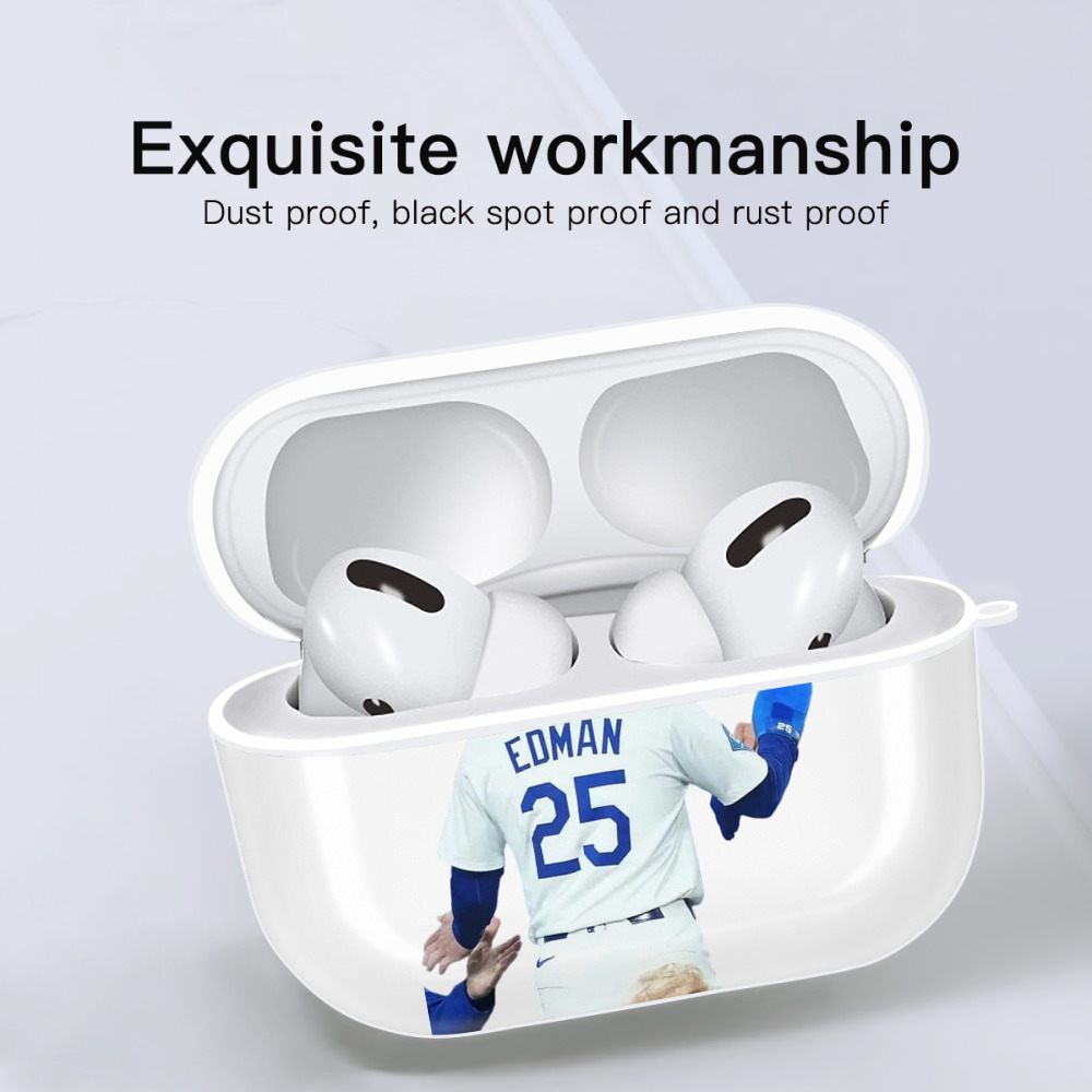  AirPods Pro Hard Case White With Keychain, Durable Flexible PC, Precise Cutouts, Anti-Fingerprint, Yellowing & Scratch Resistant, Full Protection, Washable