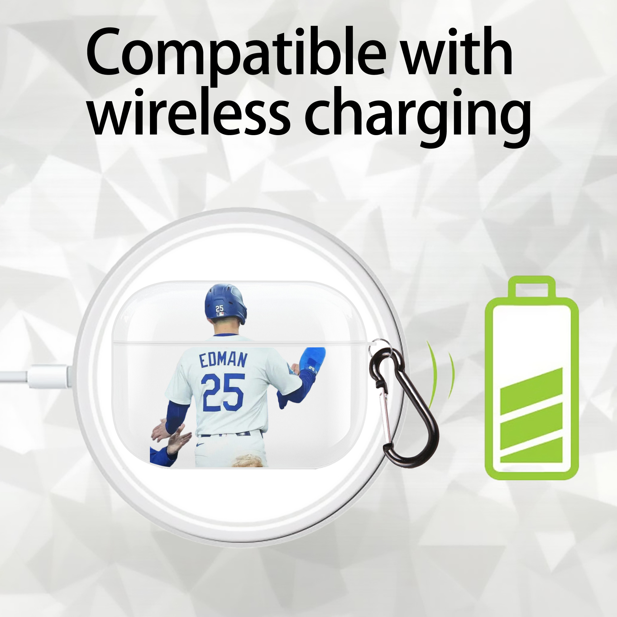  AirPods Pro Hard Case White With Keychain, Durable Flexible PC, Precise Cutouts, Anti-Fingerprint, Yellowing & Scratch Resistant, Full Protection, Washable