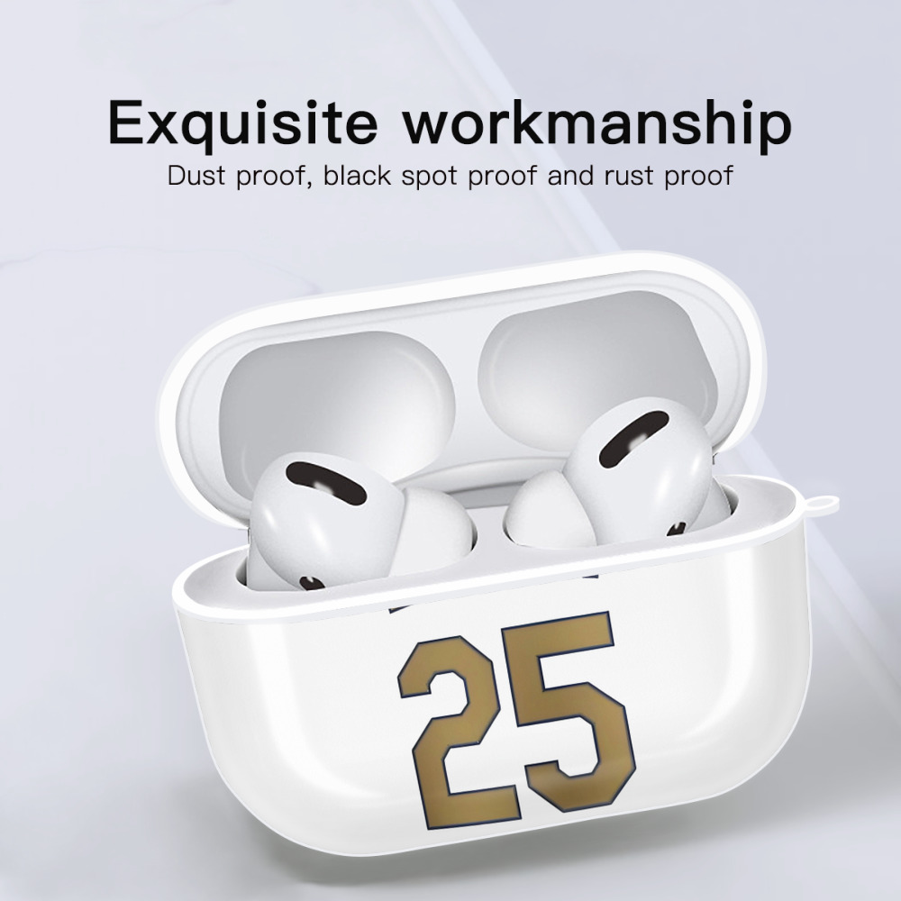  AirPods Pro Hard Case White With Keychain, Durable Flexible PC, Precise Cutouts, Anti-Fingerprint, Yellowing & Scratch Resistant, Full Protection, Washable