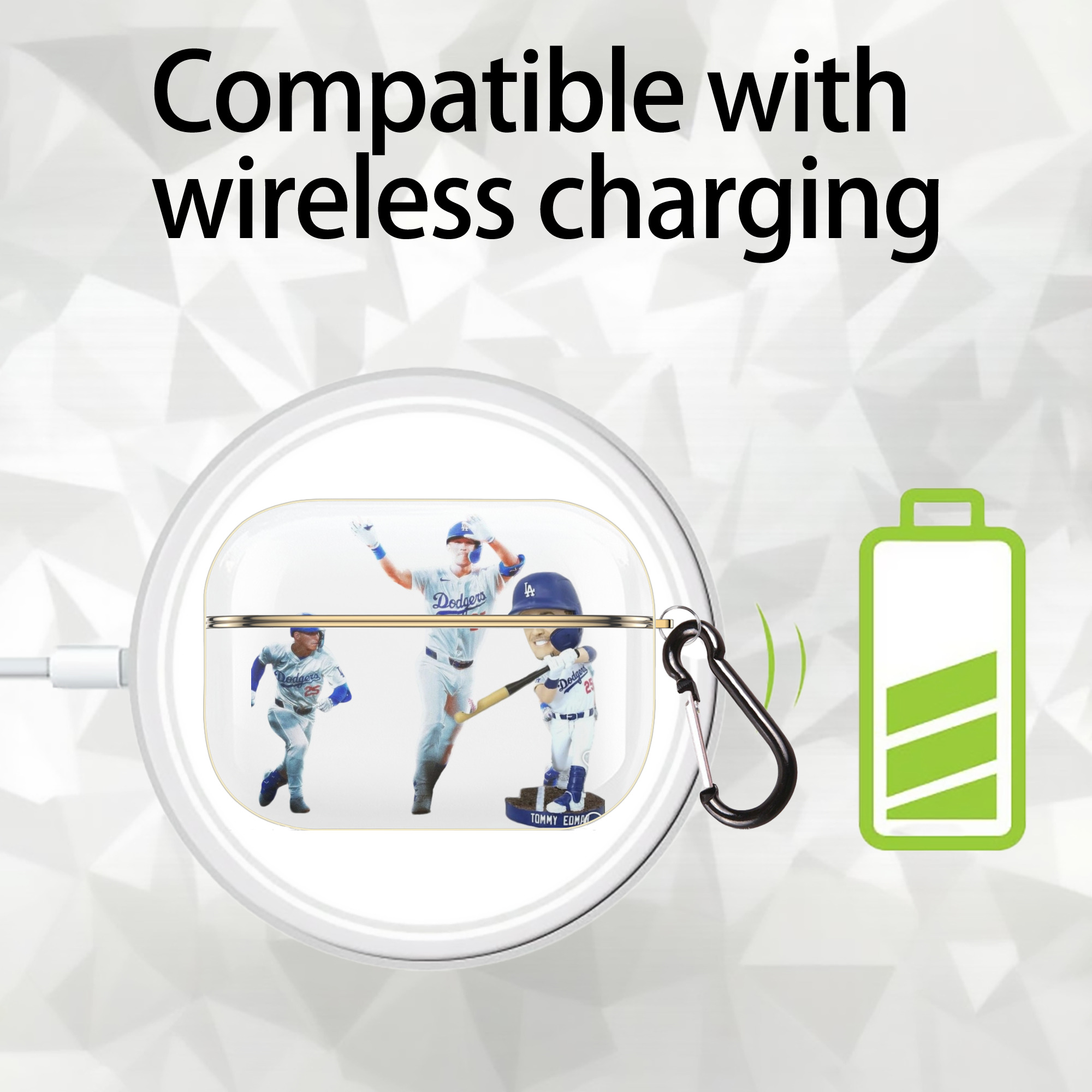  Luxury Gold AirPods Pro Case With Keychain, Flexible PC Material, Full Protection, Precise Cutouts, Anti-Fingerprint, Washable, Durable Design