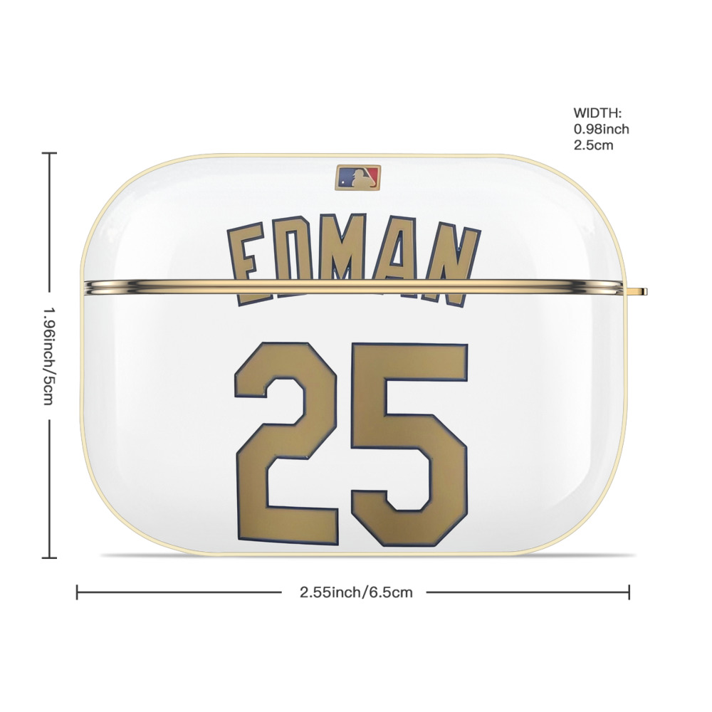  Luxury Gold AirPods Pro Case With Keychain, Flexible PC Material, Full Protection, Precise Cutouts, Anti-Fingerprint, Washable, Durable Design