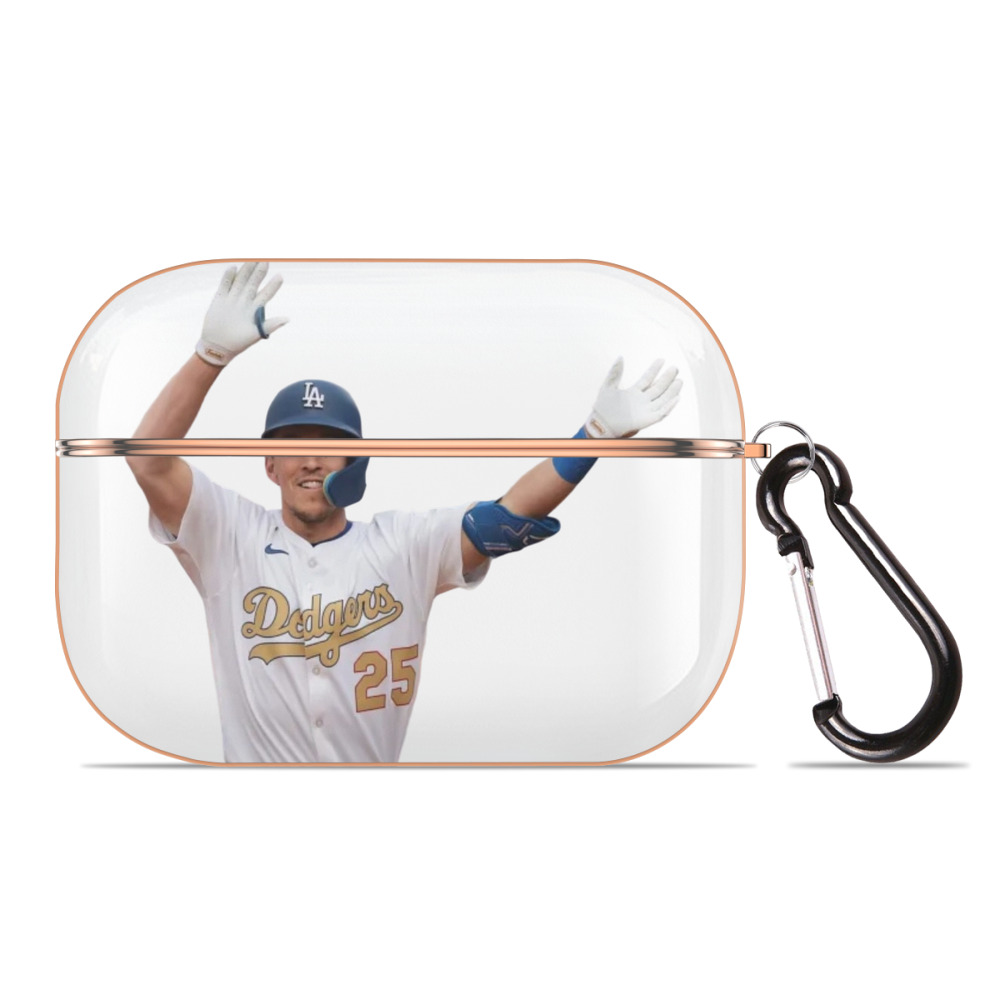  AirPods Pro Protective Case Rose Gold, Flexible PC Material, Precise Fit, Anti-Slip Cover, Full Protection, Fingerprint Resistant, Washable With Keychain