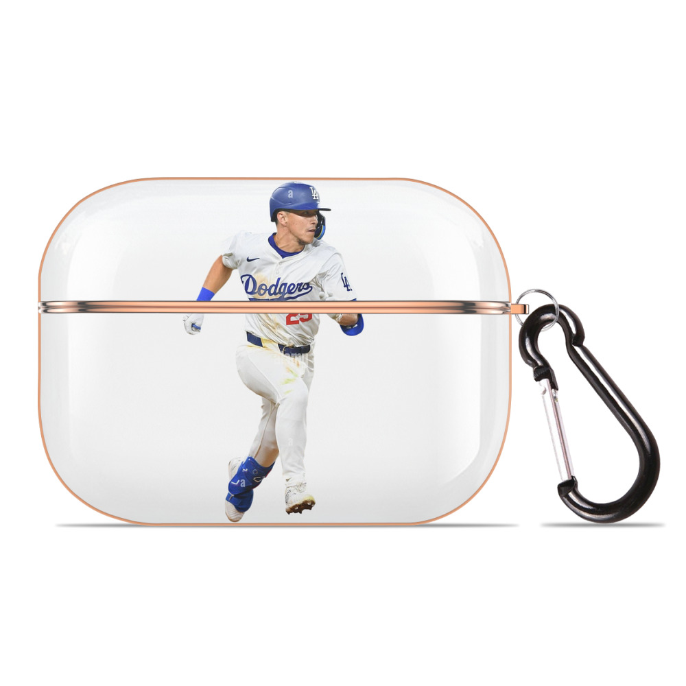  AirPods Pro Protective Case Rose Gold, Flexible PC Material, Precise Fit, Anti-Slip Cover, Full Protection, Fingerprint Resistant, Washable With Keychain