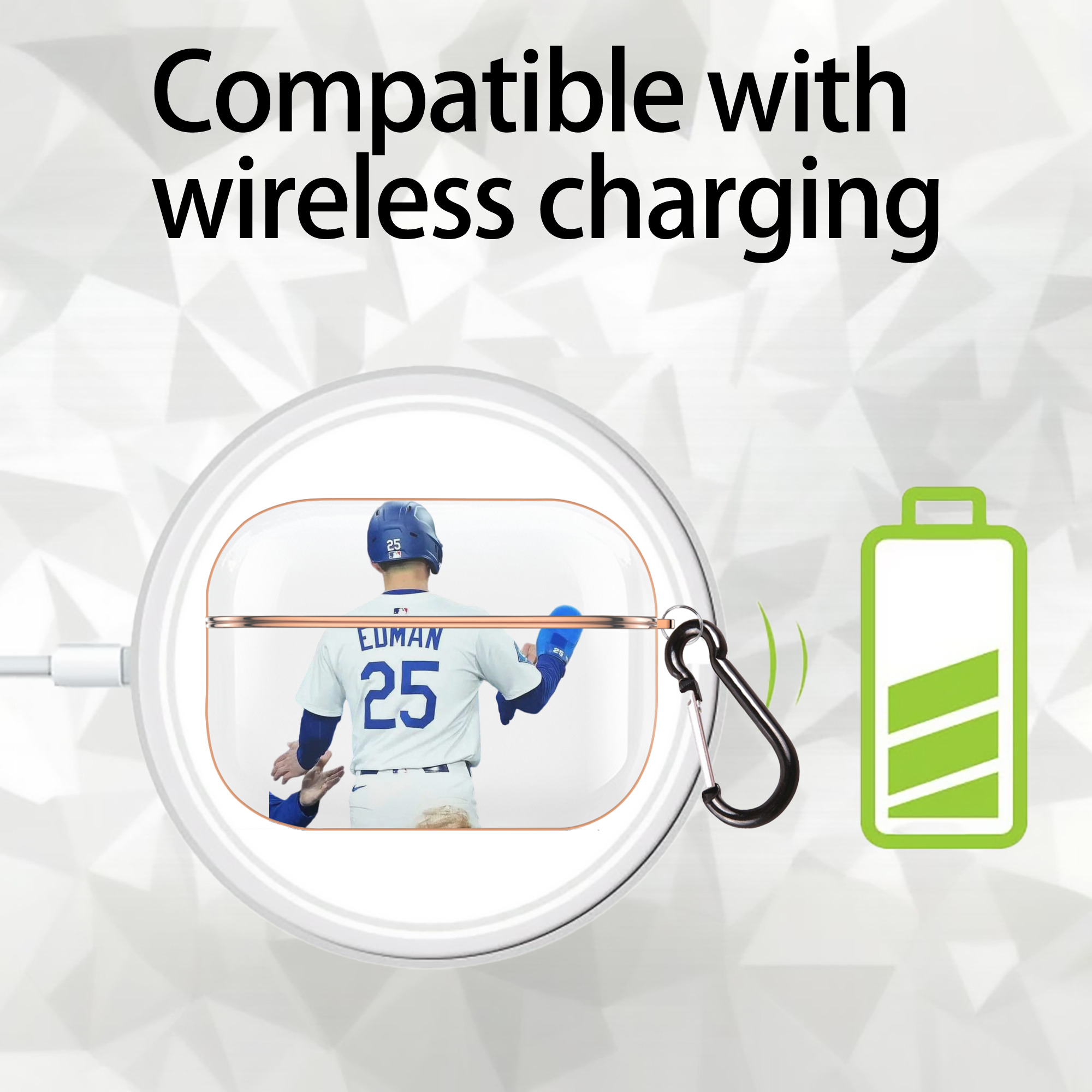  AirPods Pro Protective Case Rose Gold, Flexible PC Material, Precise Fit, Anti-Slip Cover, Full Protection, Fingerprint Resistant, Washable With Keychain