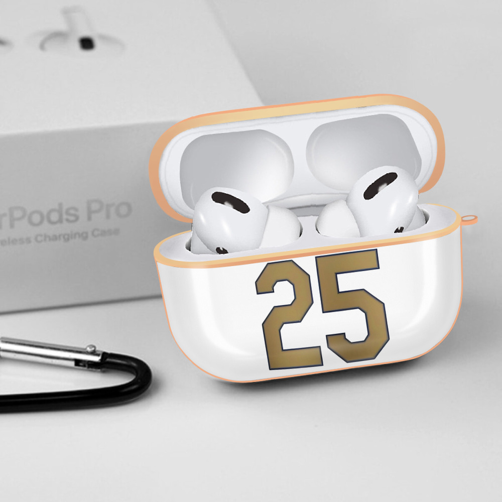  AirPods Pro Protective Case Rose Gold, Flexible PC Material, Precise Fit, Anti-Slip Cover, Full Protection, Fingerprint Resistant, Washable With Keychain