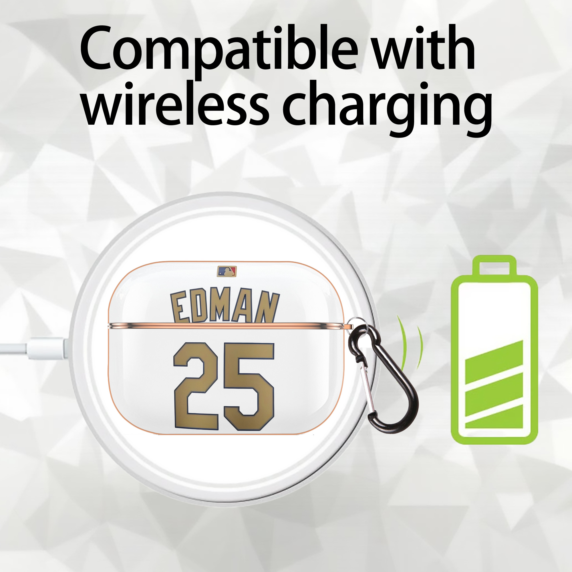  AirPods Pro Protective Case Rose Gold, Flexible PC Material, Precise Fit, Anti-Slip Cover, Full Protection, Fingerprint Resistant, Washable With Keychain