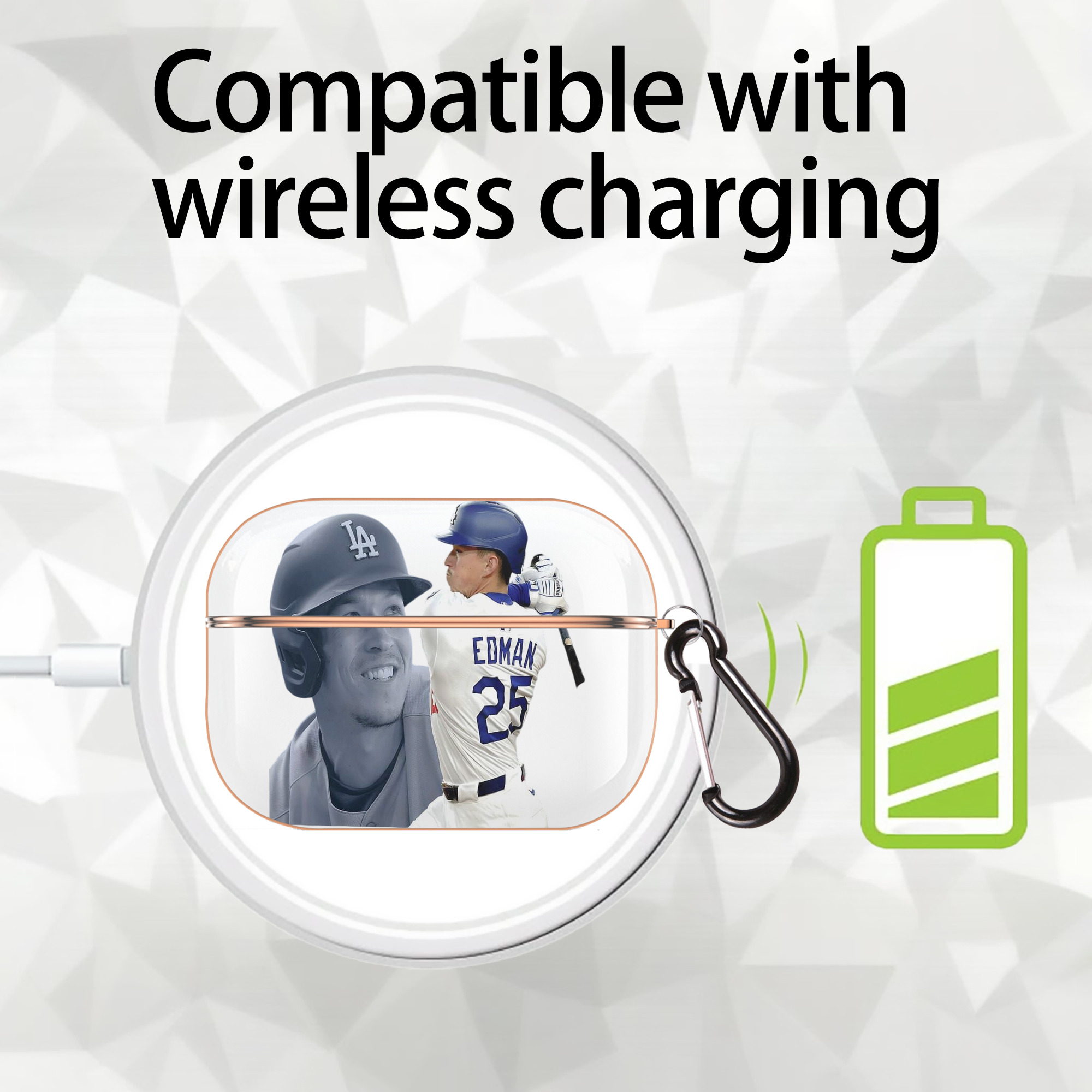  AirPods Pro Protective Case Rose Gold, Flexible PC Material, Precise Fit, Anti-Slip Cover, Full Protection, Fingerprint Resistant, Washable With Keychain