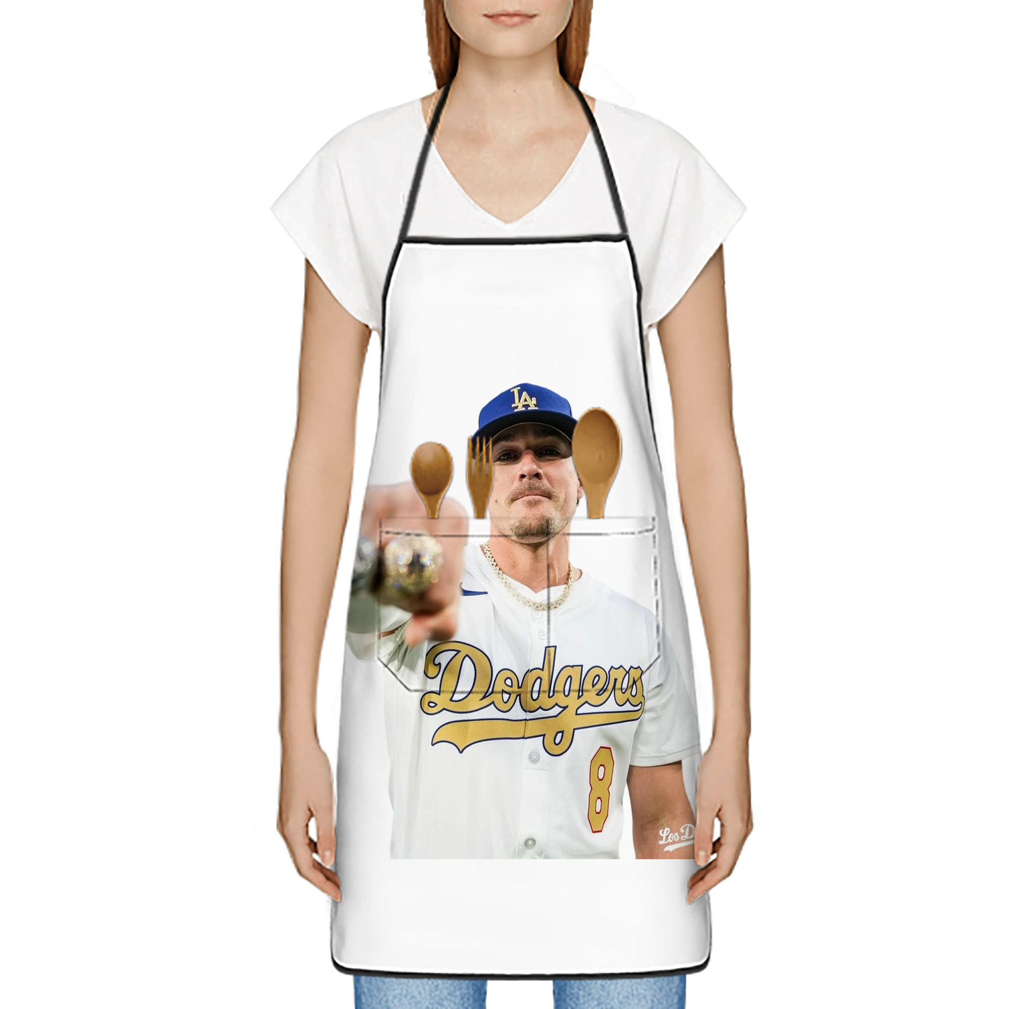  Stain-Resistant Polyester Apron With Pocket – Full Print, Waterproof, Anti-Wrinkle, Anti-Pilling – Ideal For Kitchen, BBQ, Restaurant, Salon & More