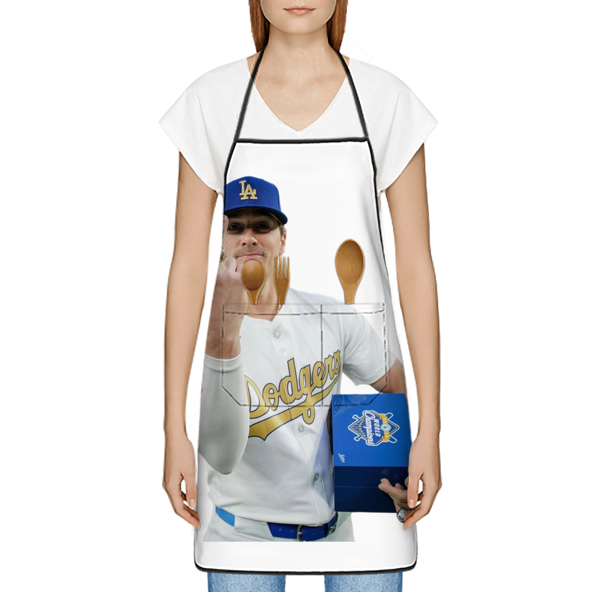  Stain-Resistant Polyester Apron With Pocket – Full Print, Waterproof, Anti-Wrinkle, Anti-Pilling – Ideal For Kitchen, BBQ, Restaurant, Salon & More