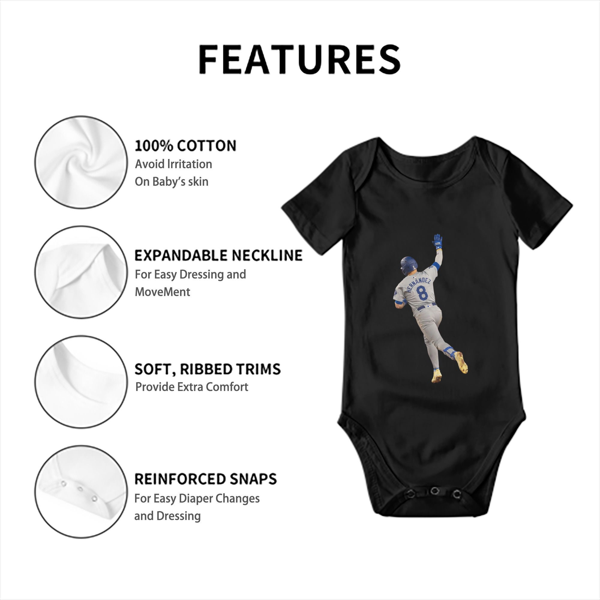  Baby Short Sleeve Romper – 100% Cotton Soft & Breathable Digital Print Onesie With Easy Snap Closure And Envelope Shoulder – Comfortable For Daily Wear & Travel